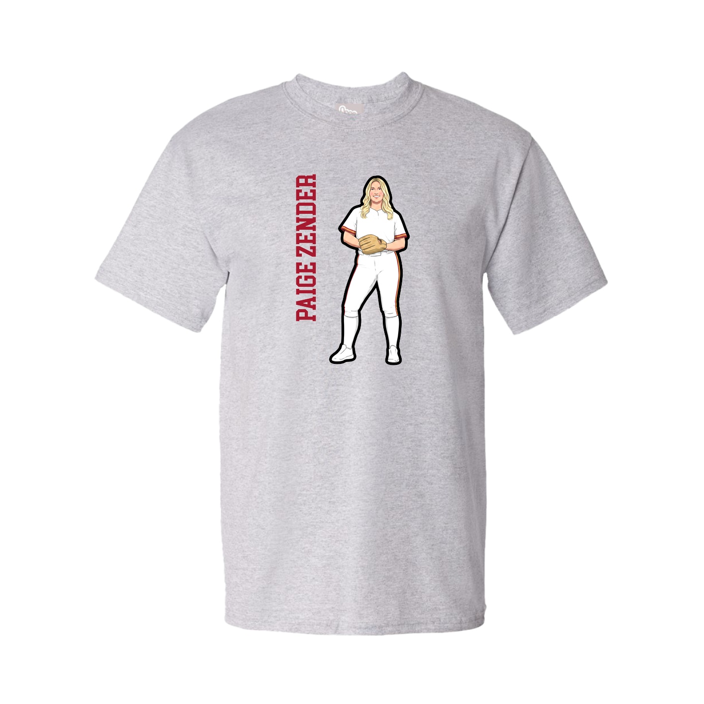 Youth Tee — Name Vertical in Grey