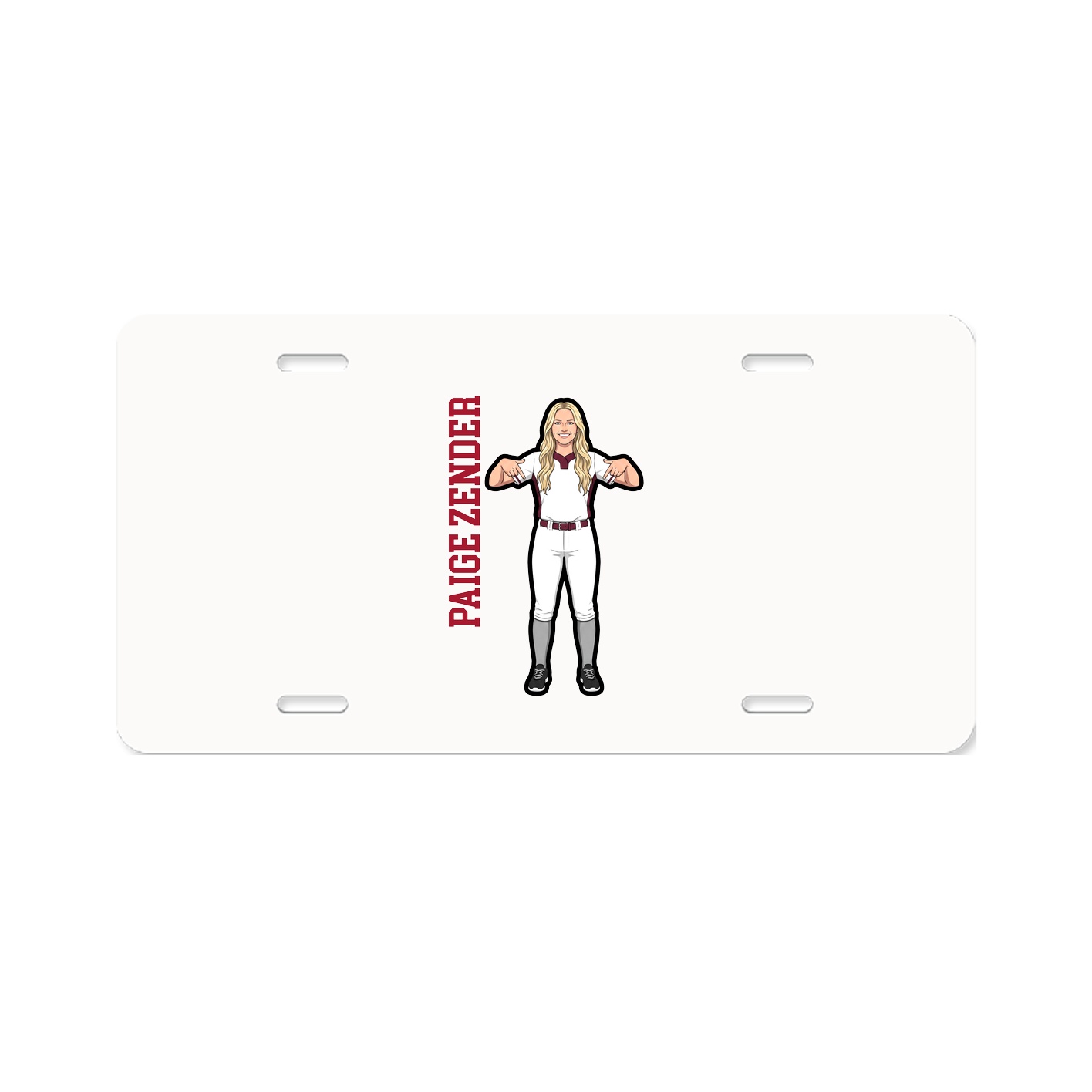 License Plate — Name Vertical in Classic