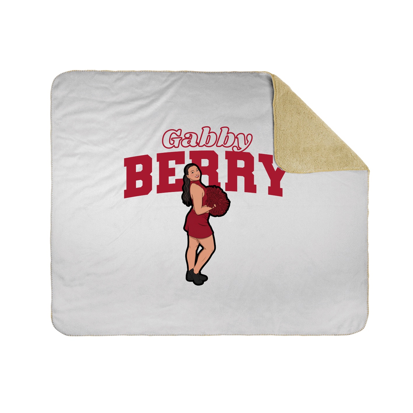 Throw Blanket — Name Arch in White