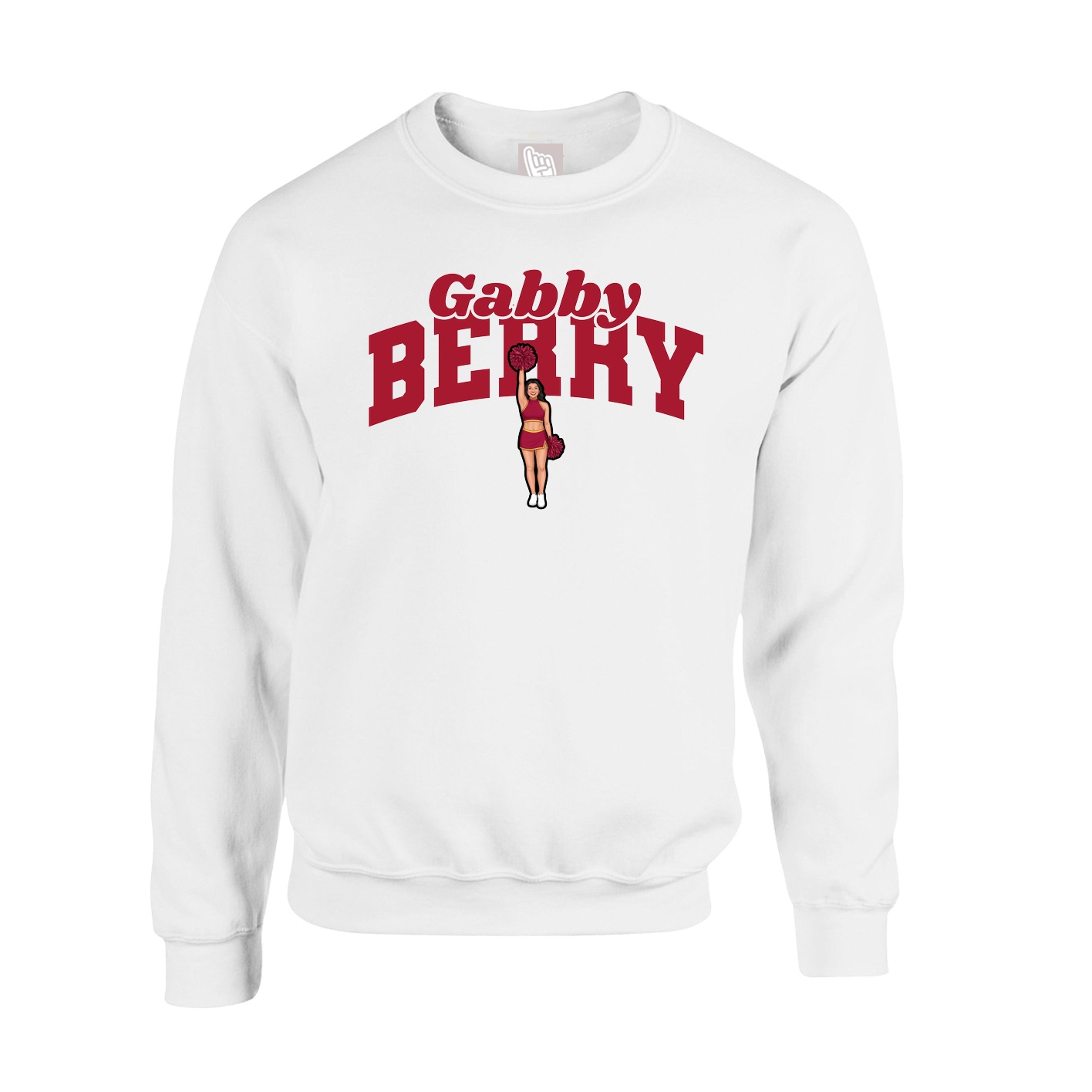 Fleece Crew — Signature Arch in White