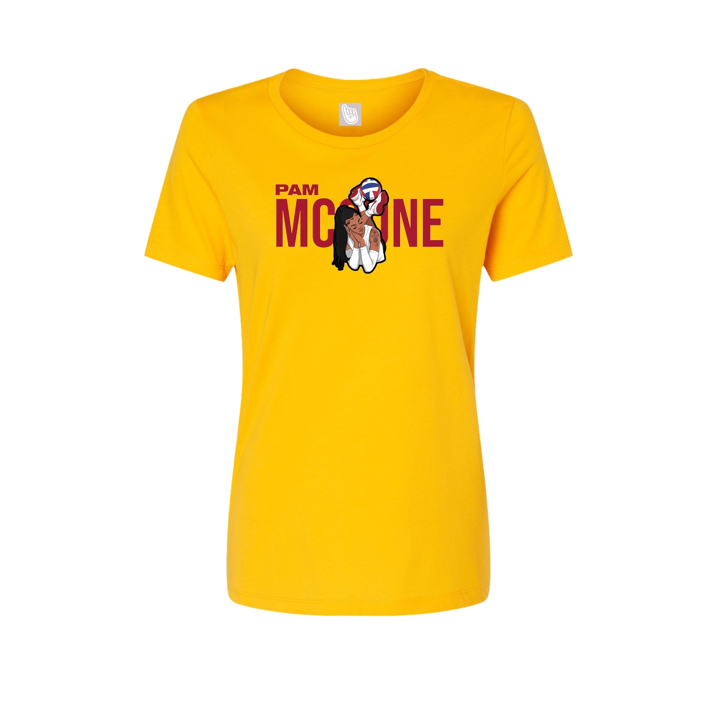 Fitted Women's Tee — Player Name in Gold