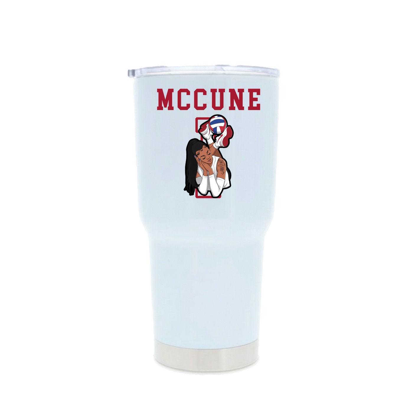 30oz Stainless Steel Tumbler — Shirsey in White