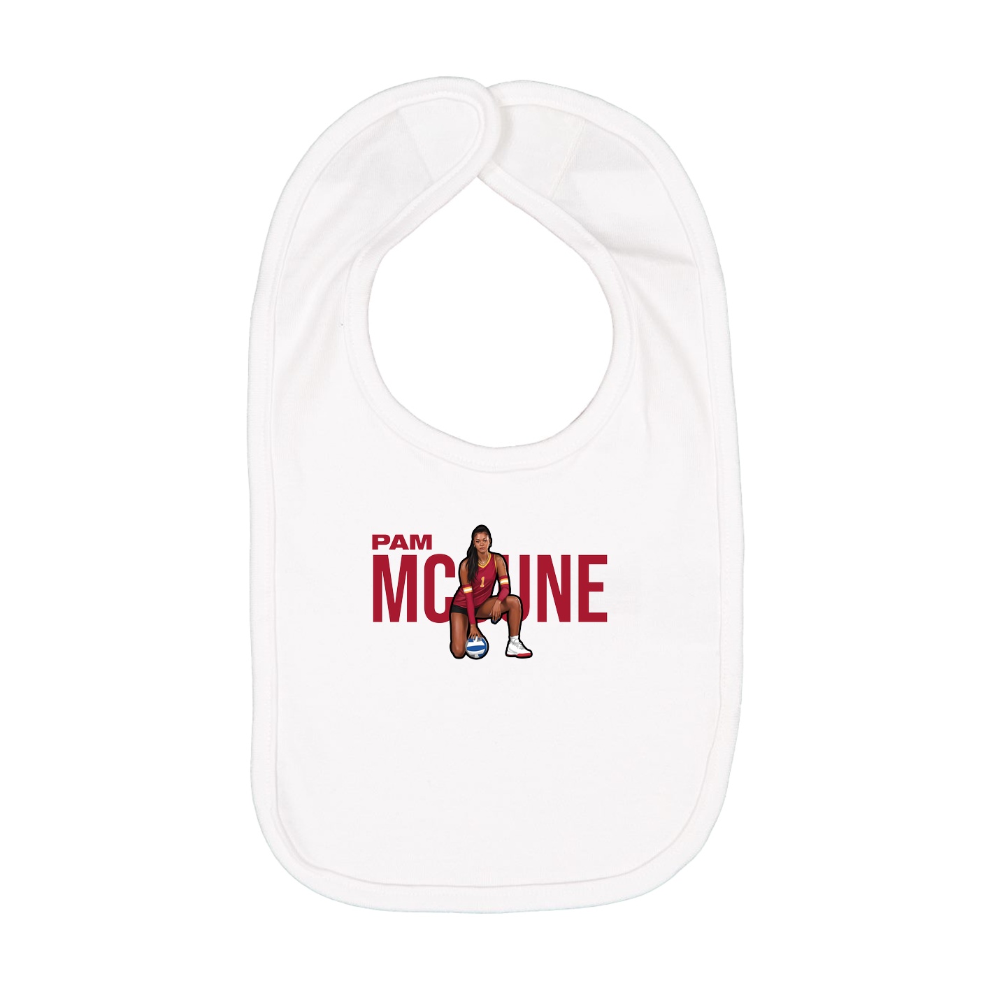 Infant Bib — Player Name in White