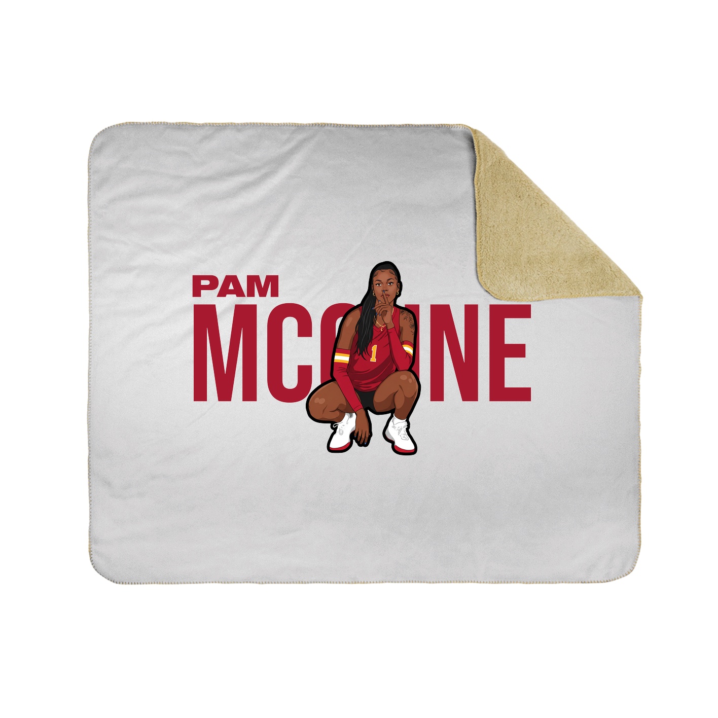 Throw Blanket — Player Name in White