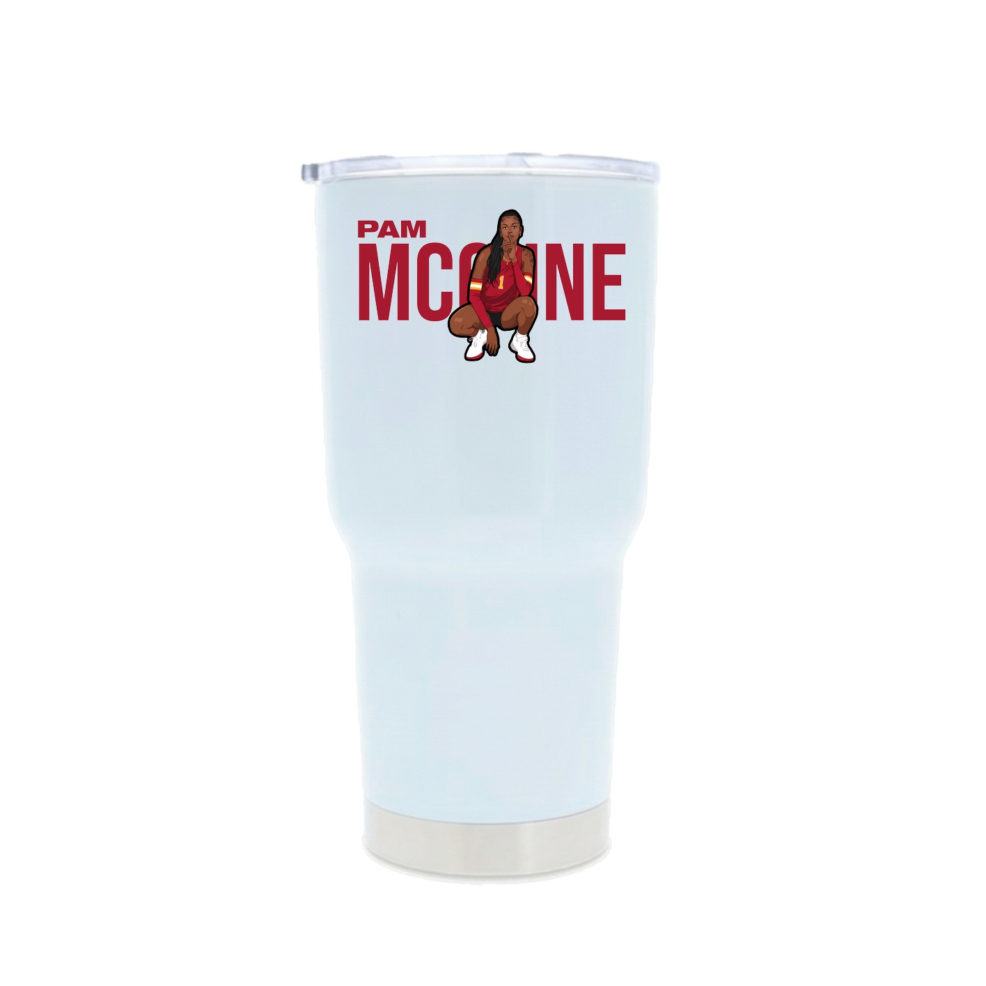 30oz Stainless Steel Tumbler — Player Name in White