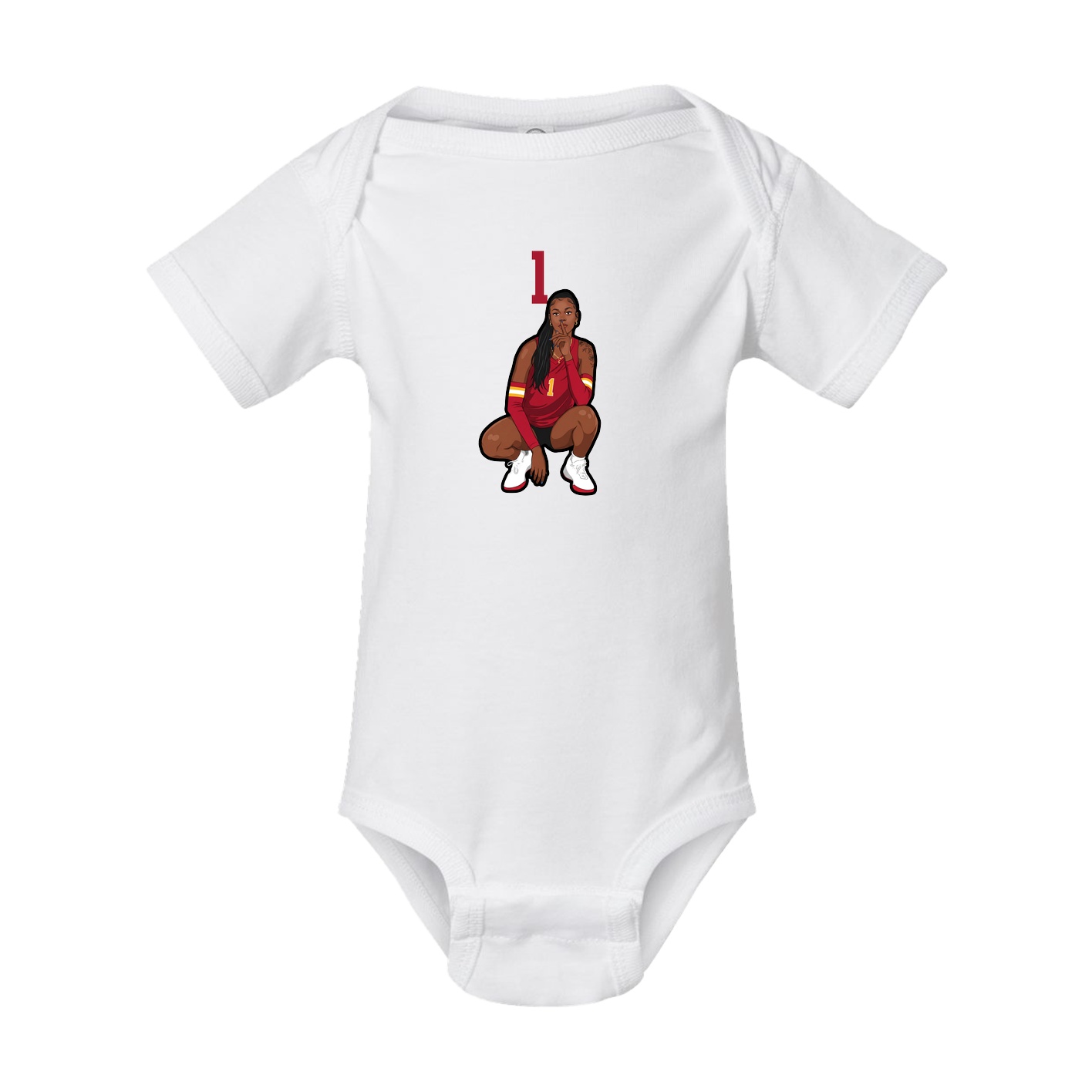 Baby Onesie — Number Top in White