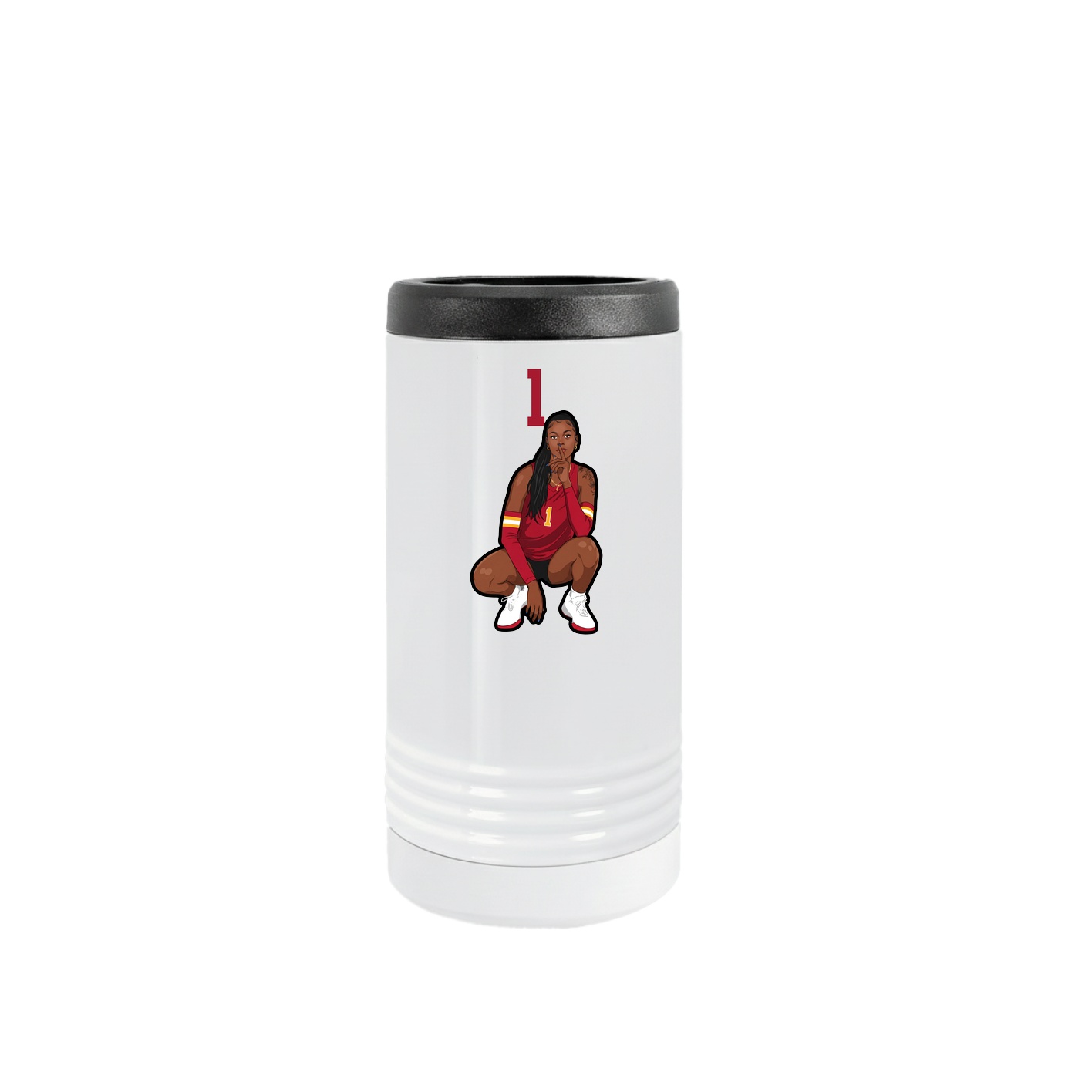 Slim Beverage Holder — Number Top in White