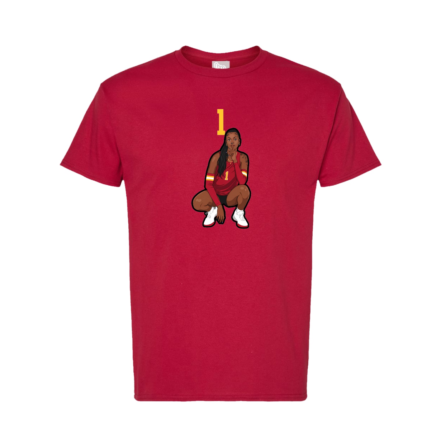 Tee — Number Top in Crimson
