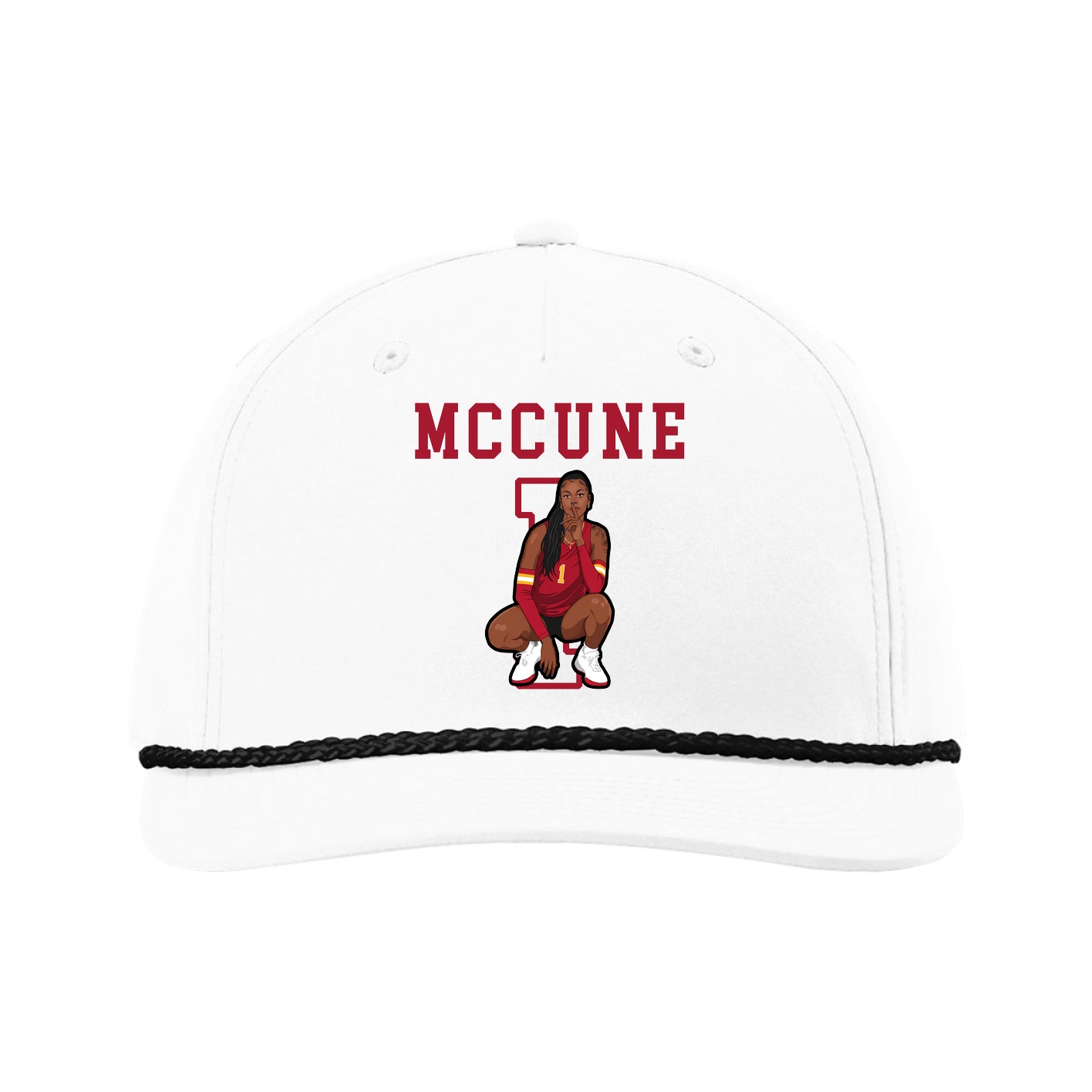 Five-Panel Classic Rope Cap — Shirsey in White
