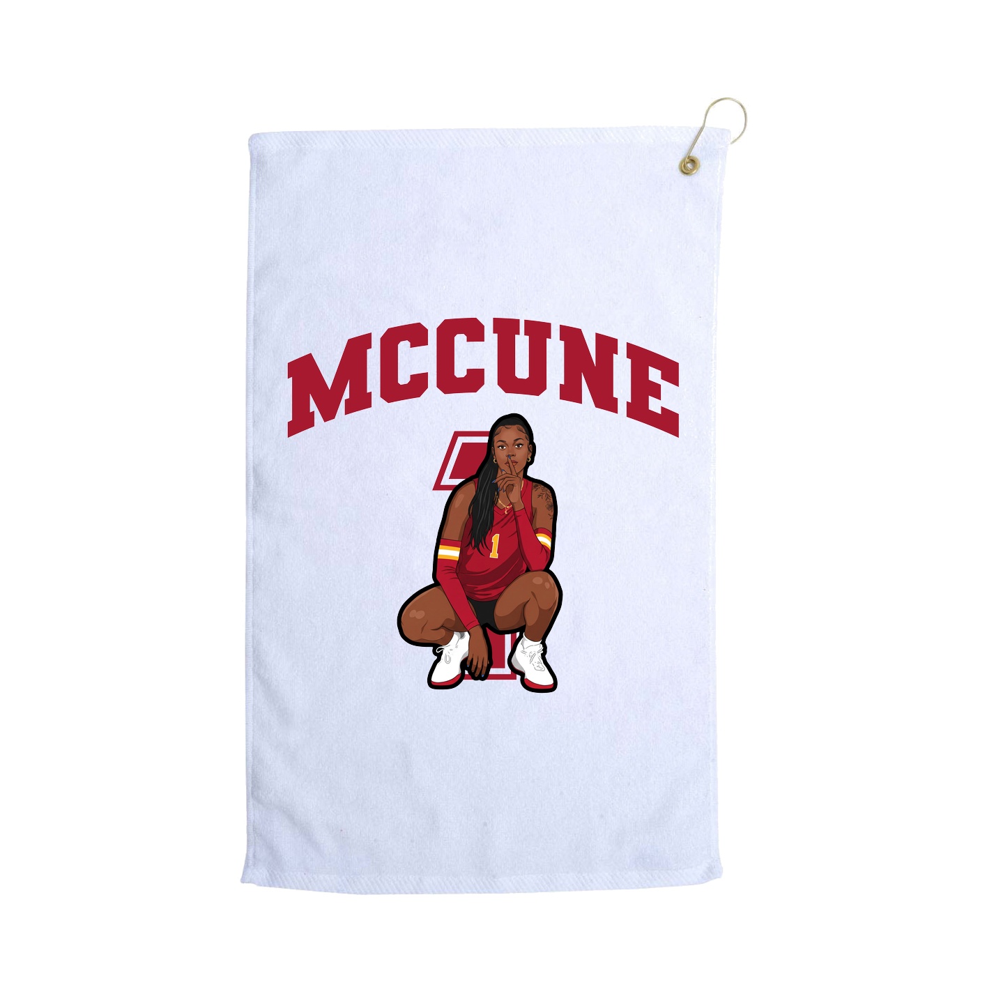Golf Towel — Number in White