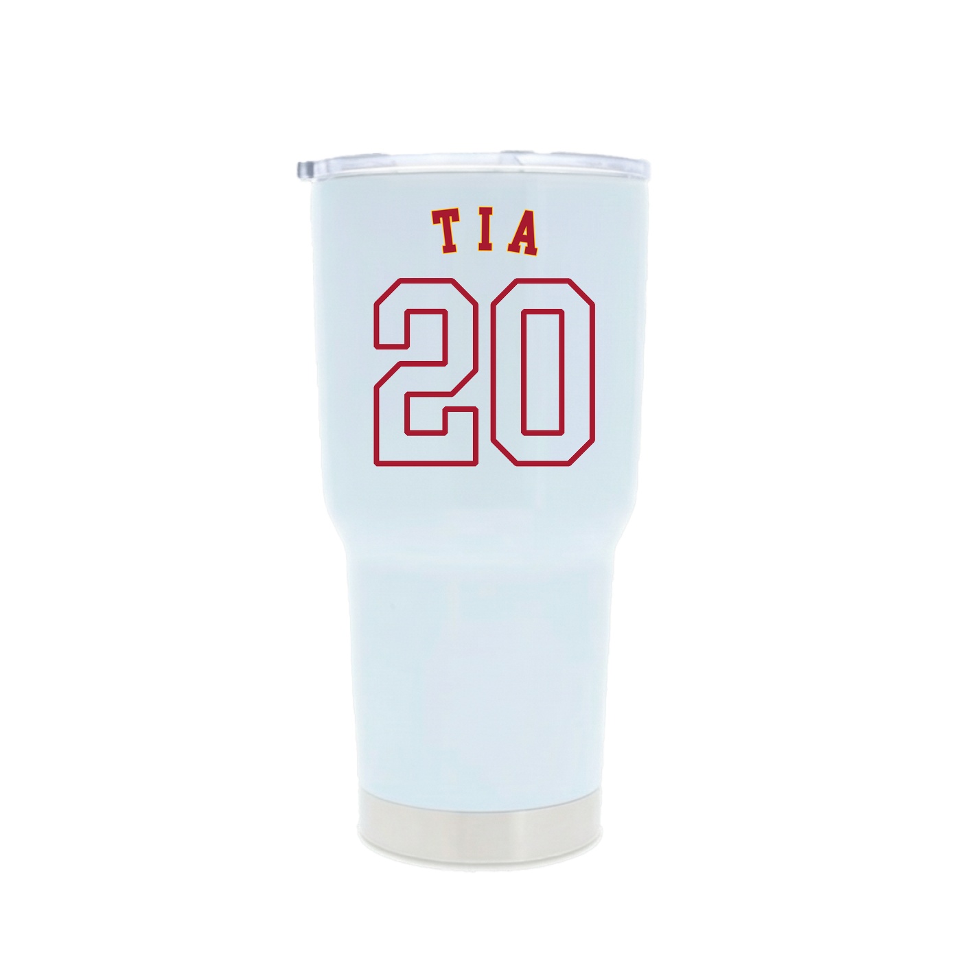 30oz Stainless Steel Tumbler — Shirsey Arch in White