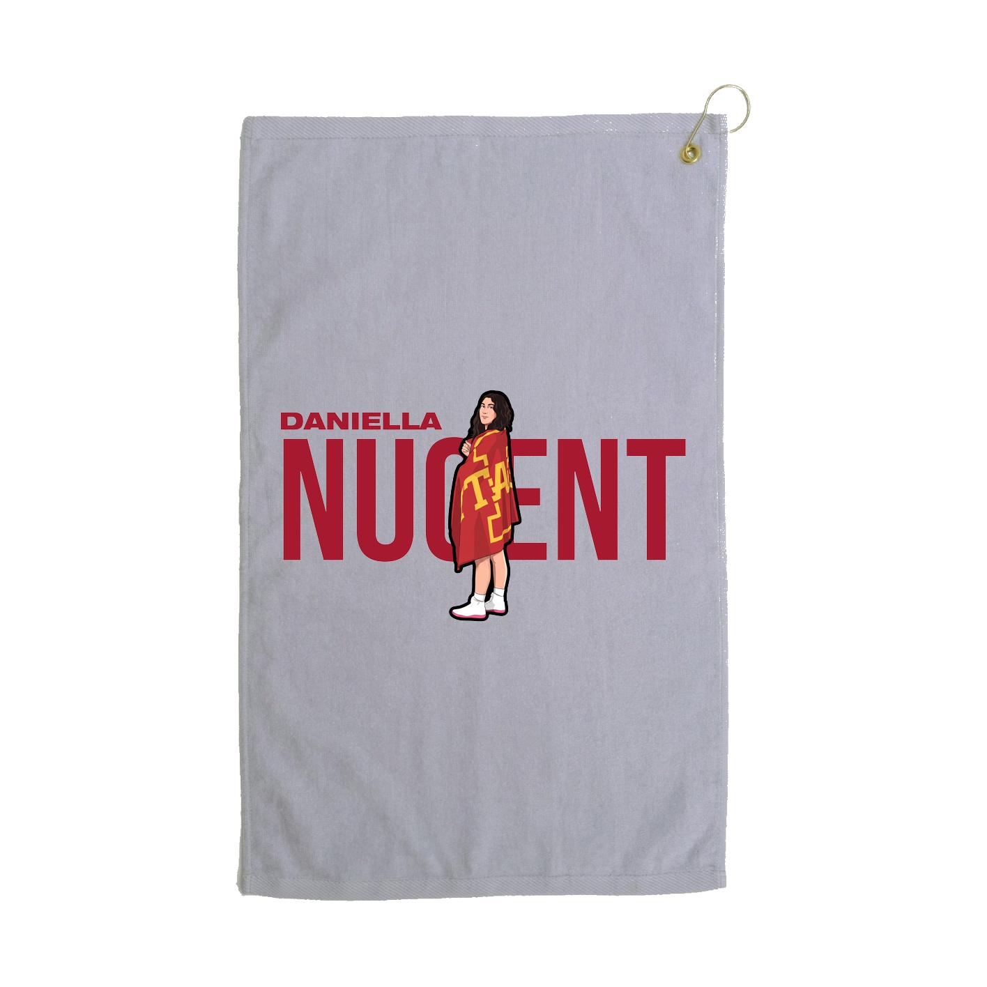 Golf Towel — Player Name in Grey