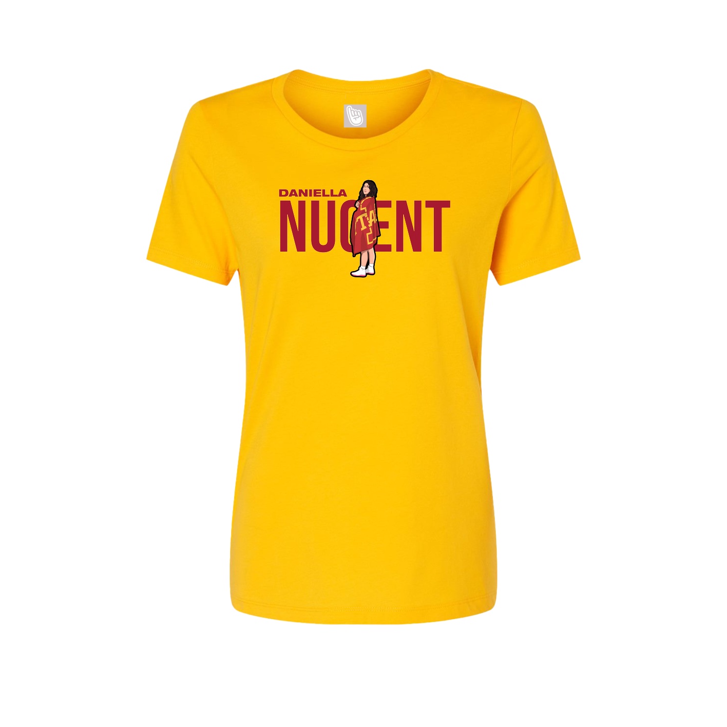 Fitted Women's Tee — Player Name in Gold