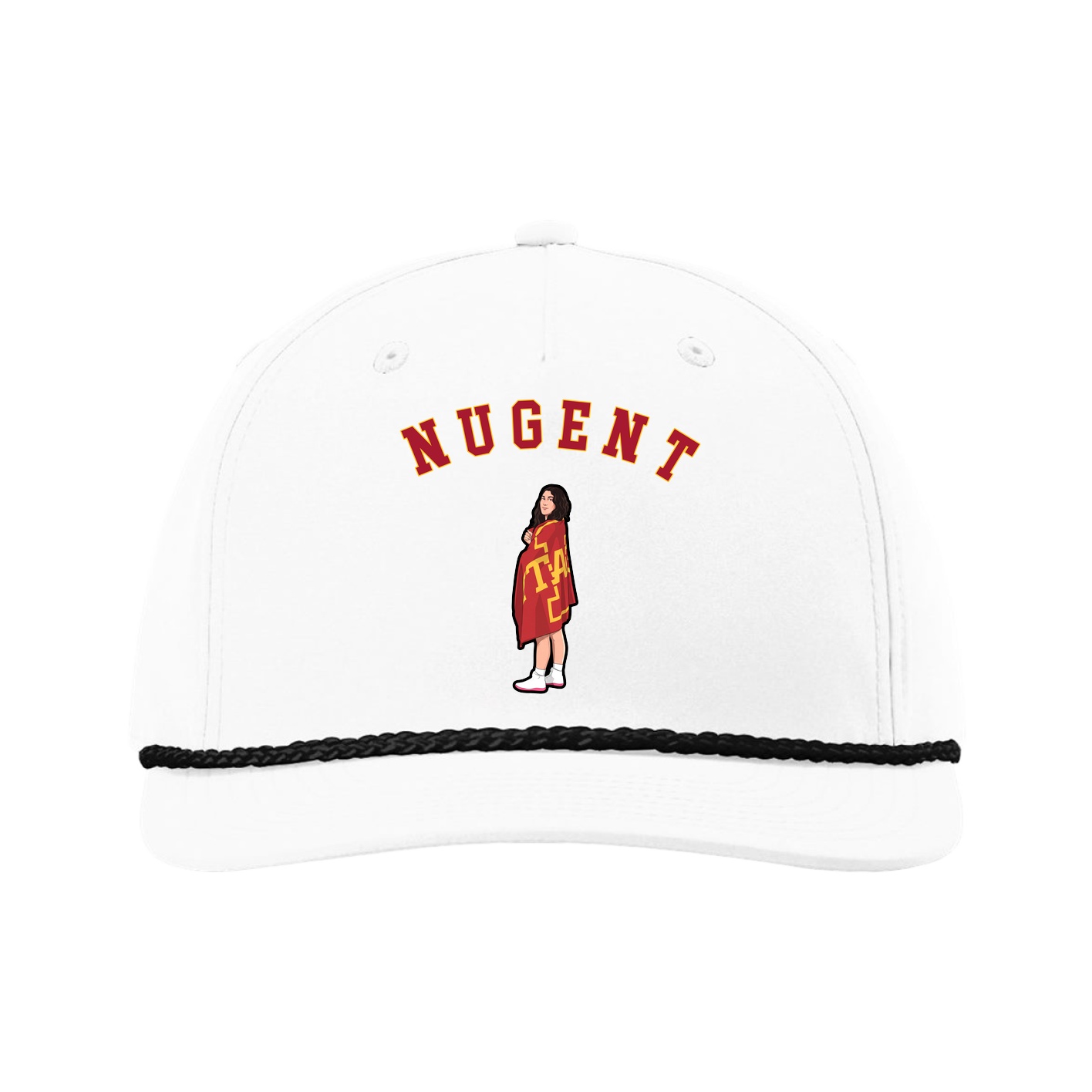 Five-Panel Classic Rope Cap — Shirsey Arch in White