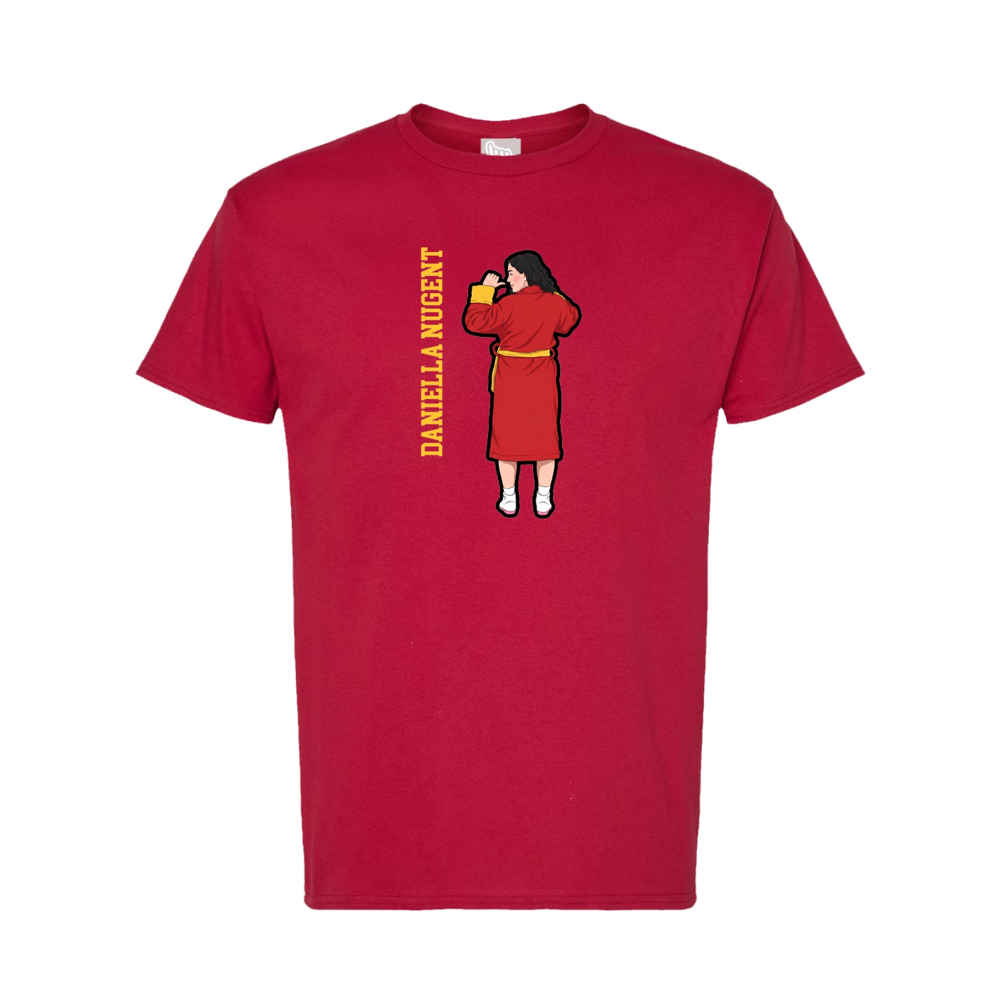 Tee — Name Vertical in Crimson