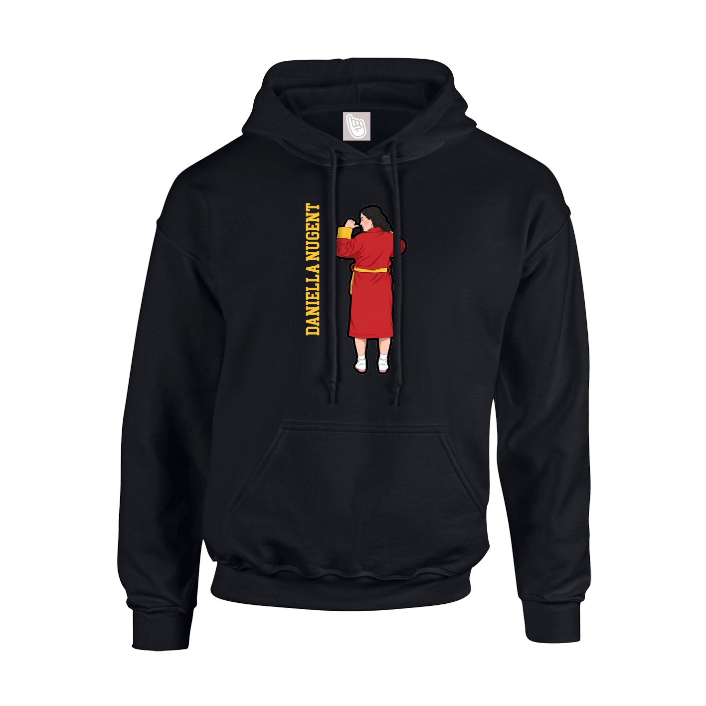 Youth Hoodie — Name Vertical in Black