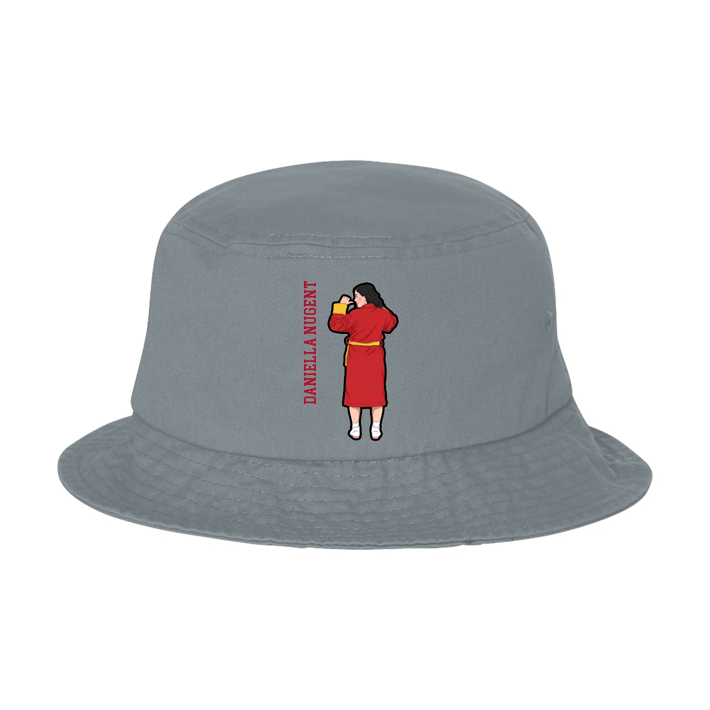 Bucket Cap — Name Vertical in Grey