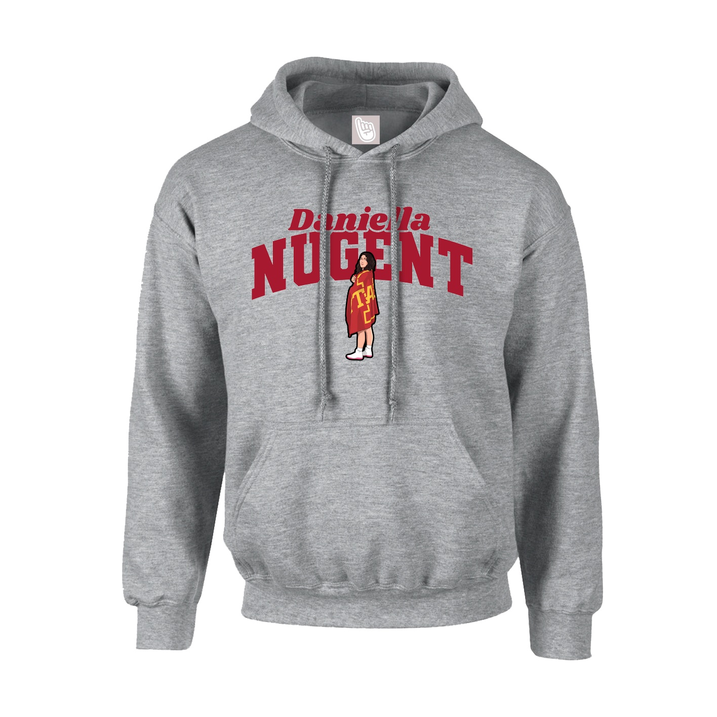 Youth Hoodie — Signature Arch in Grey