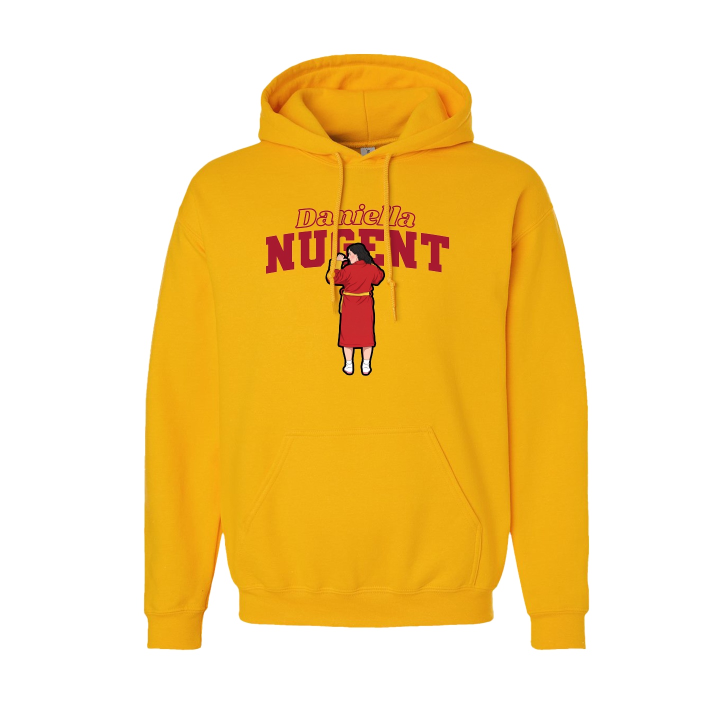 Youth Hoodie — Name Arch in Gold