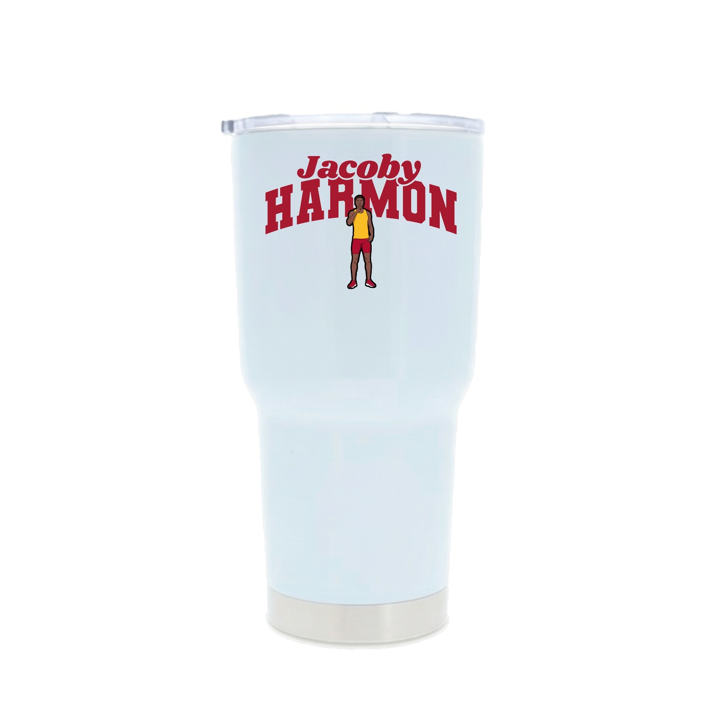 30oz Stainless Steel Tumbler — Signature Arch in White