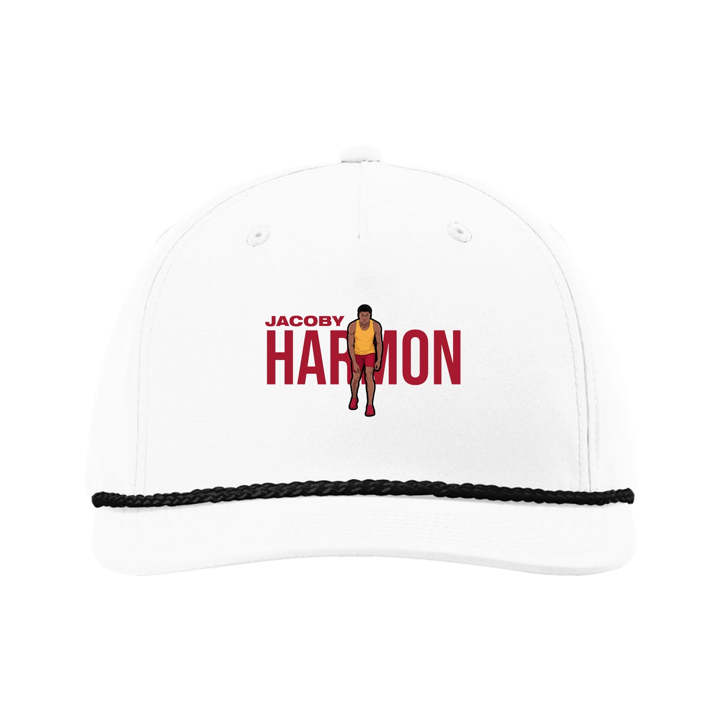 Five-Panel Classic Rope Cap — Player Name in White
