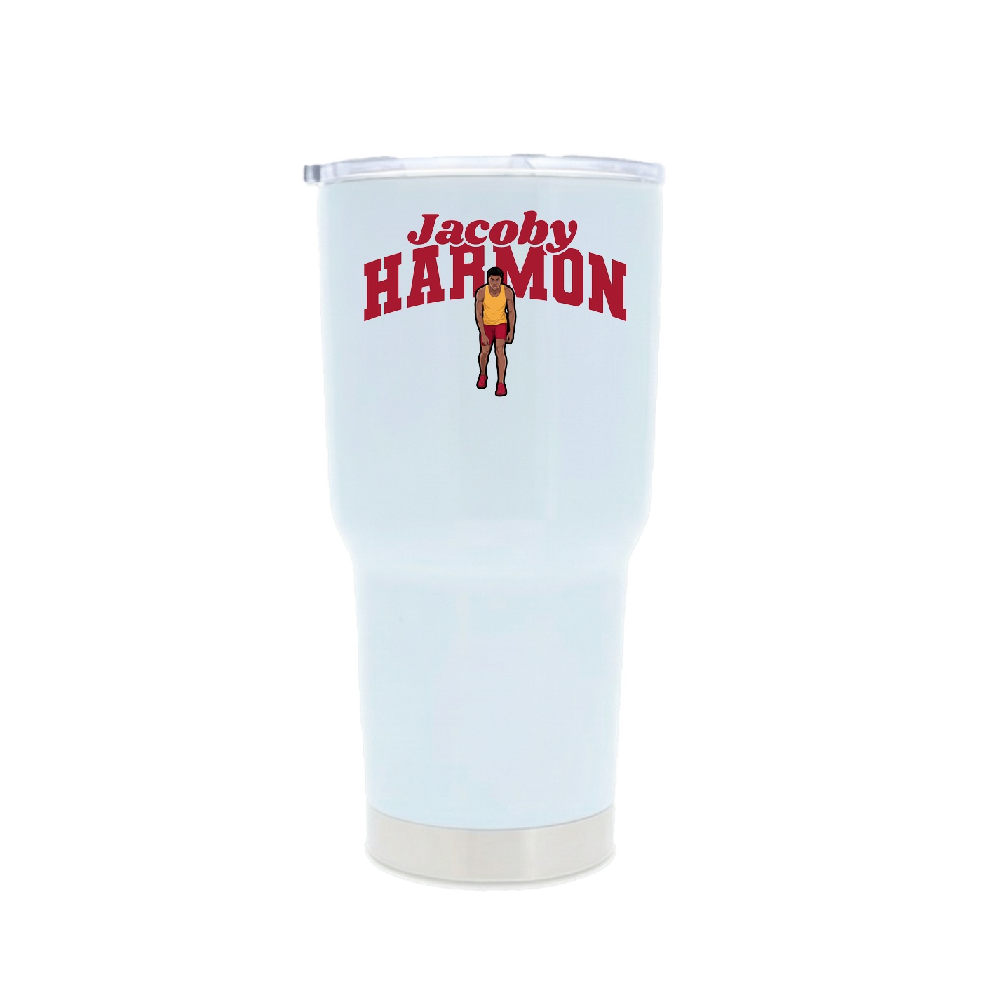 30oz Stainless Steel Tumbler — Signature Arch in White