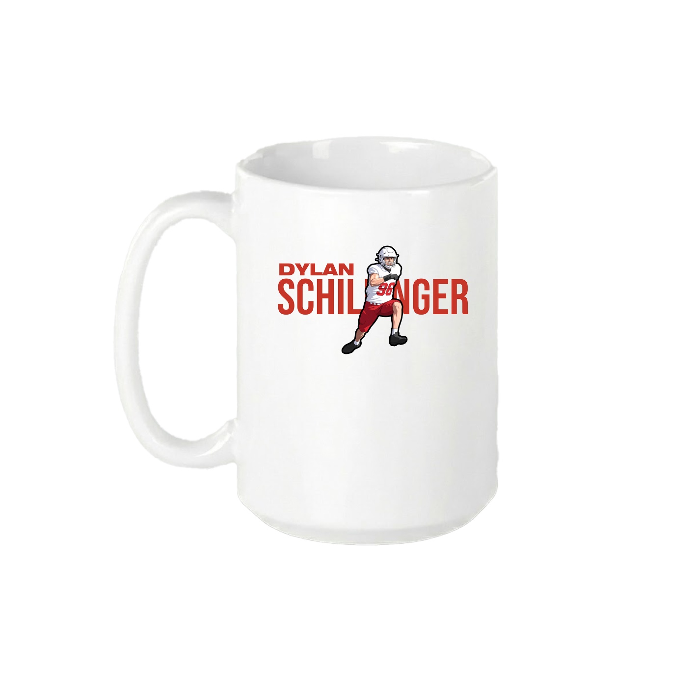 15oz Coffee Mug — Player Name in White