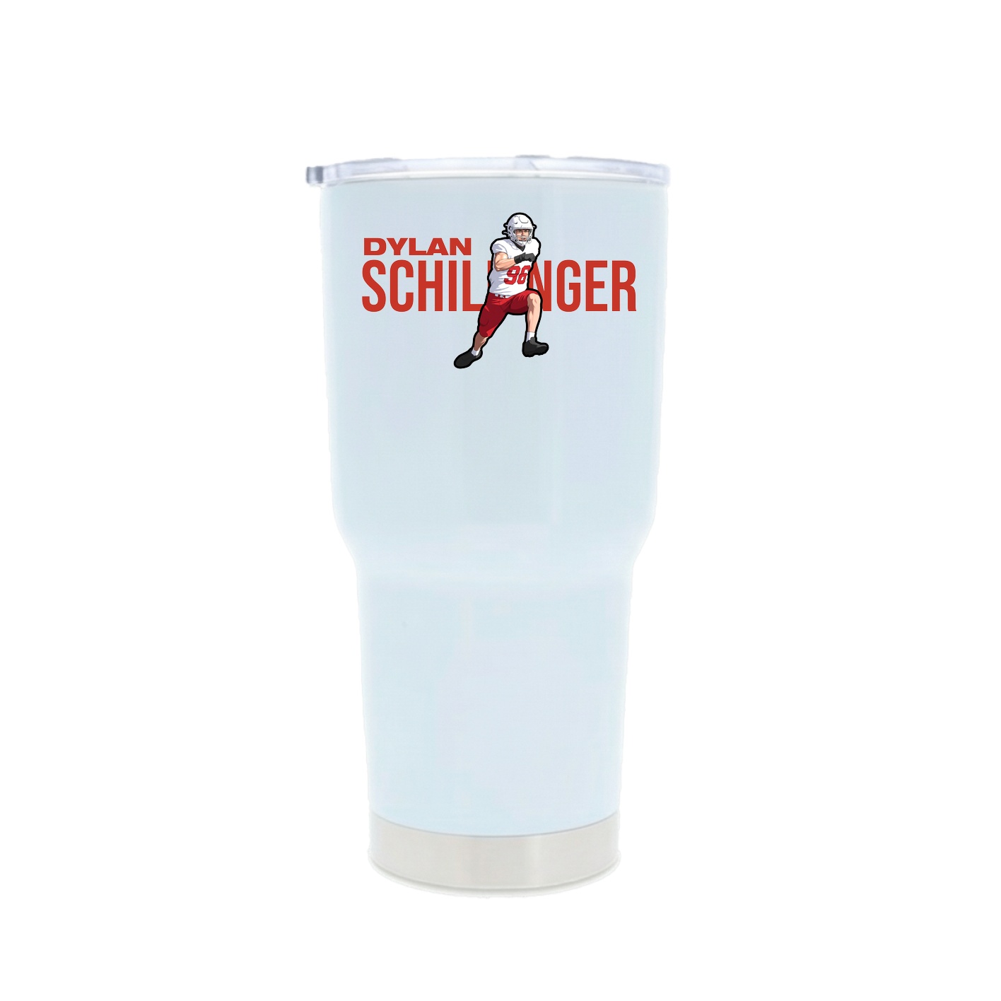 30oz Stainless Steel Tumbler — Player Name in White