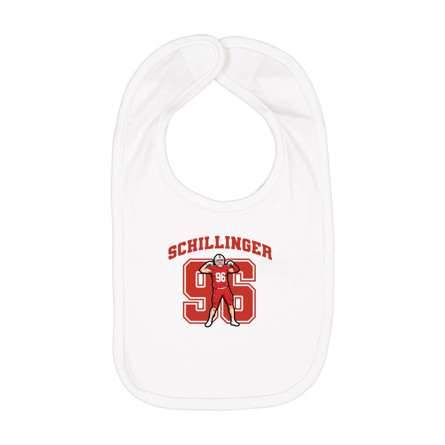 Infant Bib — Number in White