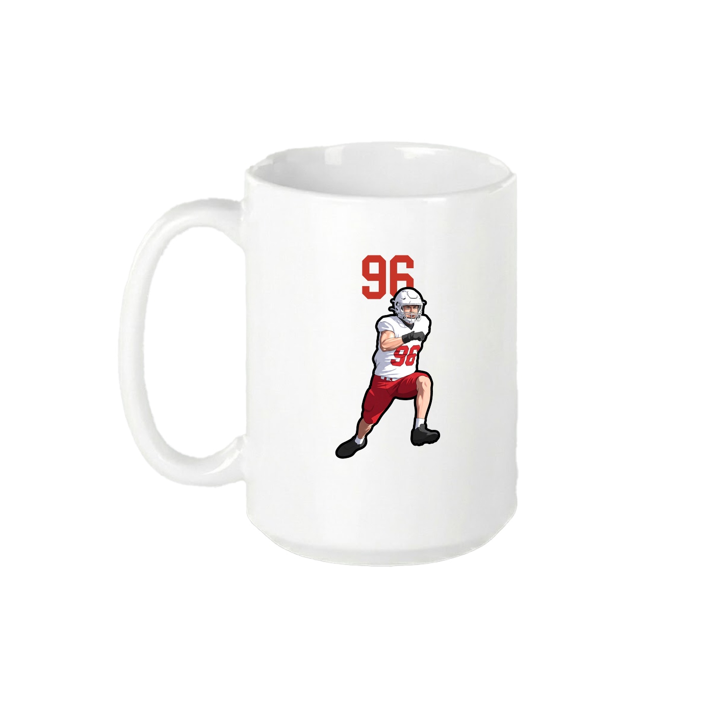 15oz Coffee Mug — Number Top in White