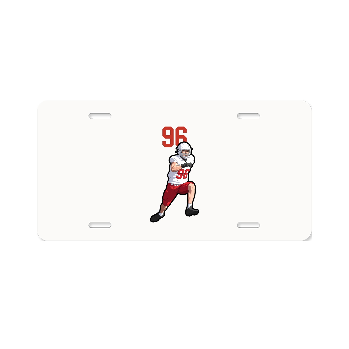 License Plate — Number Top in Classic