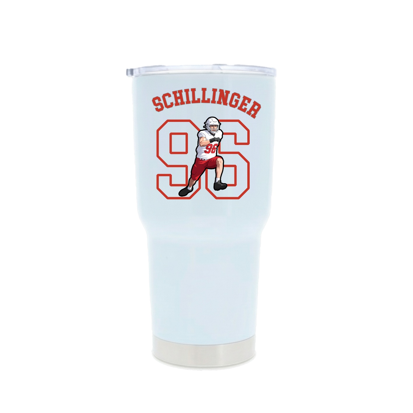 30oz Stainless Steel Tumbler — Shirsey Arch in White