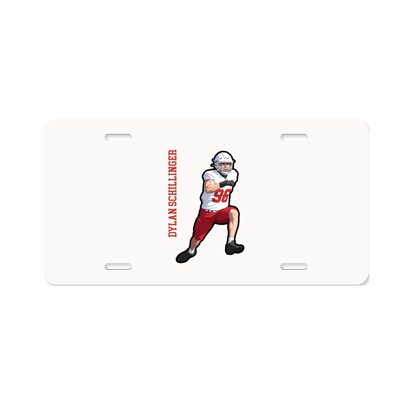 License Plate — Name Vertical in Classic