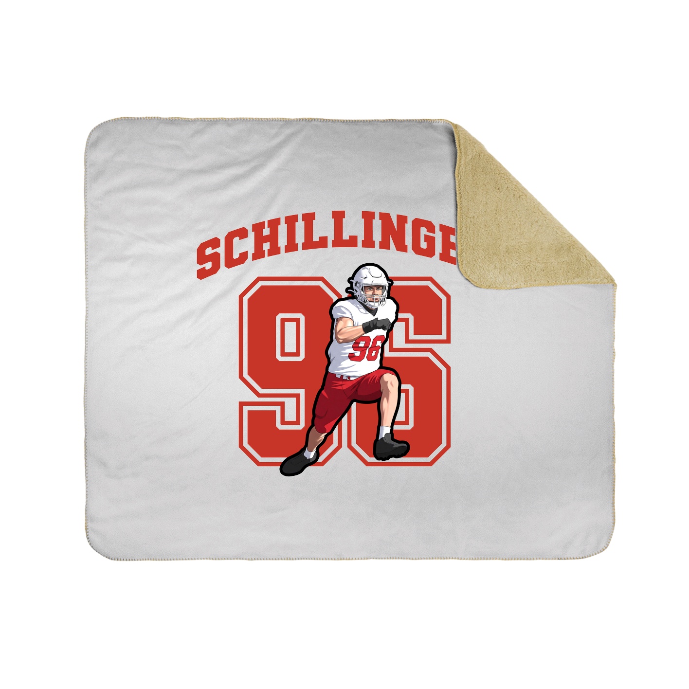 Throw Blanket — Number in White