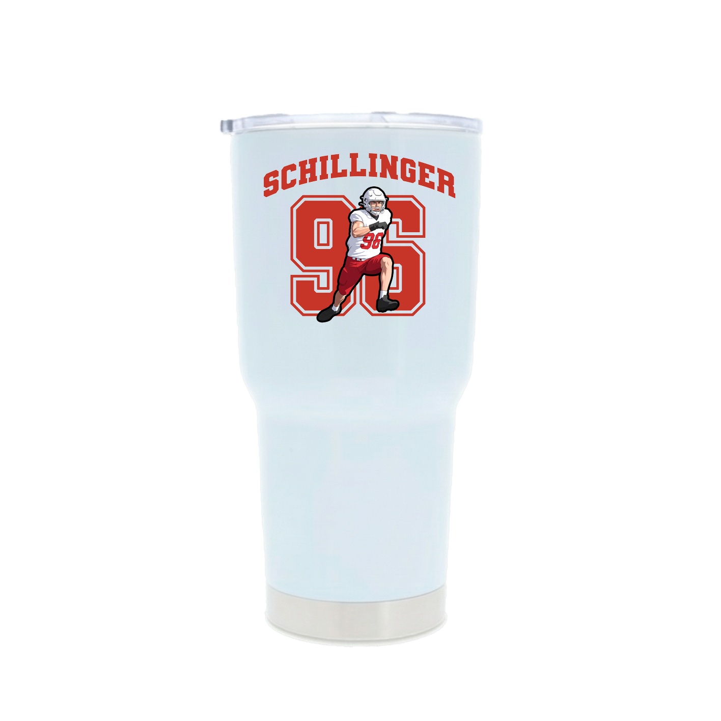 30oz Stainless Steel Tumbler — Number in White