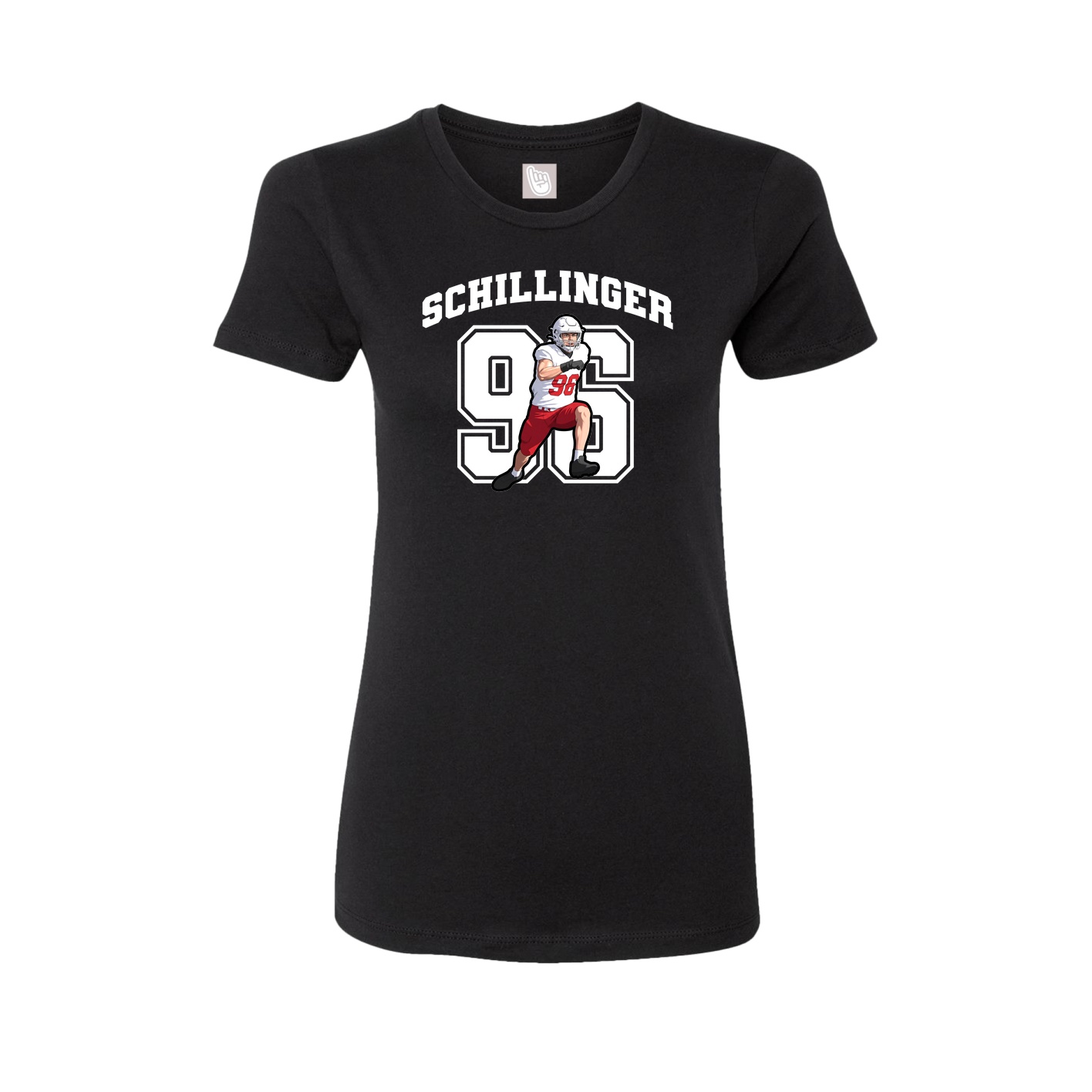Womens Tee — Number in Black