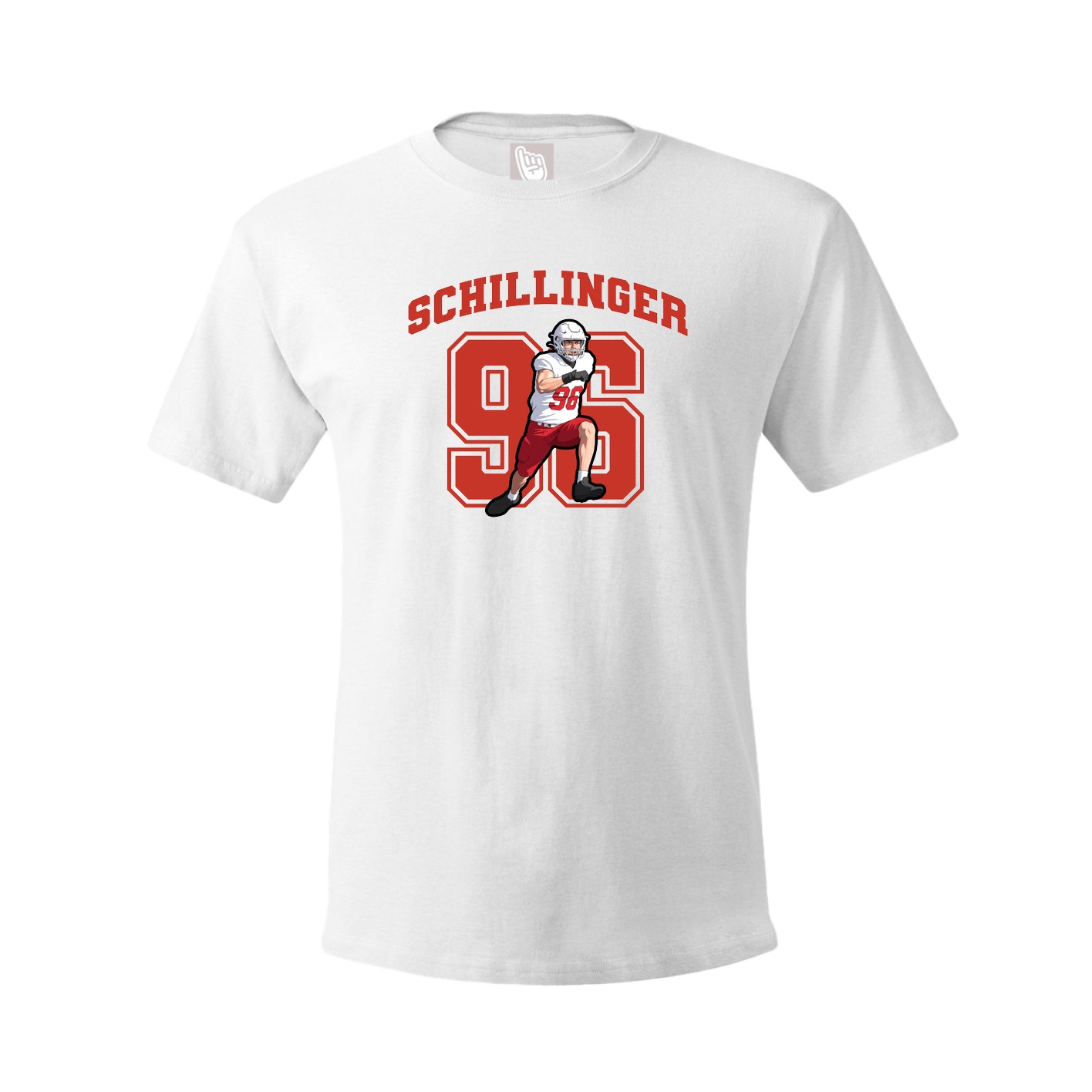 Youth Tee — Number in White