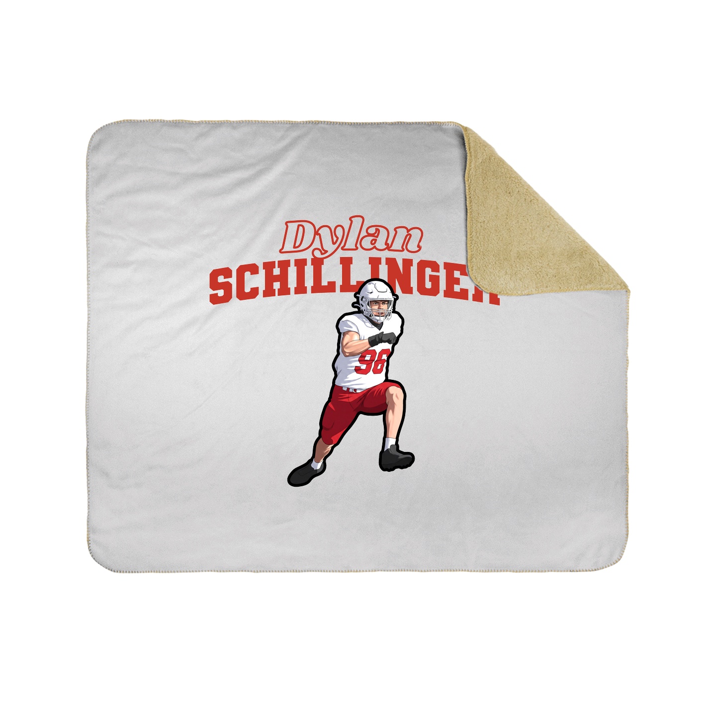Throw Blanket — Name Arch in White