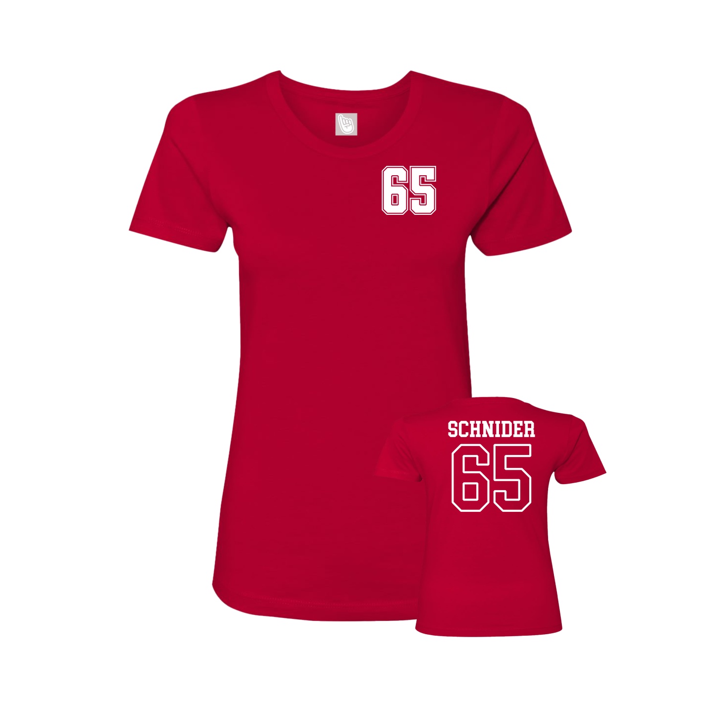 Womens Tee — Chest Back in Red