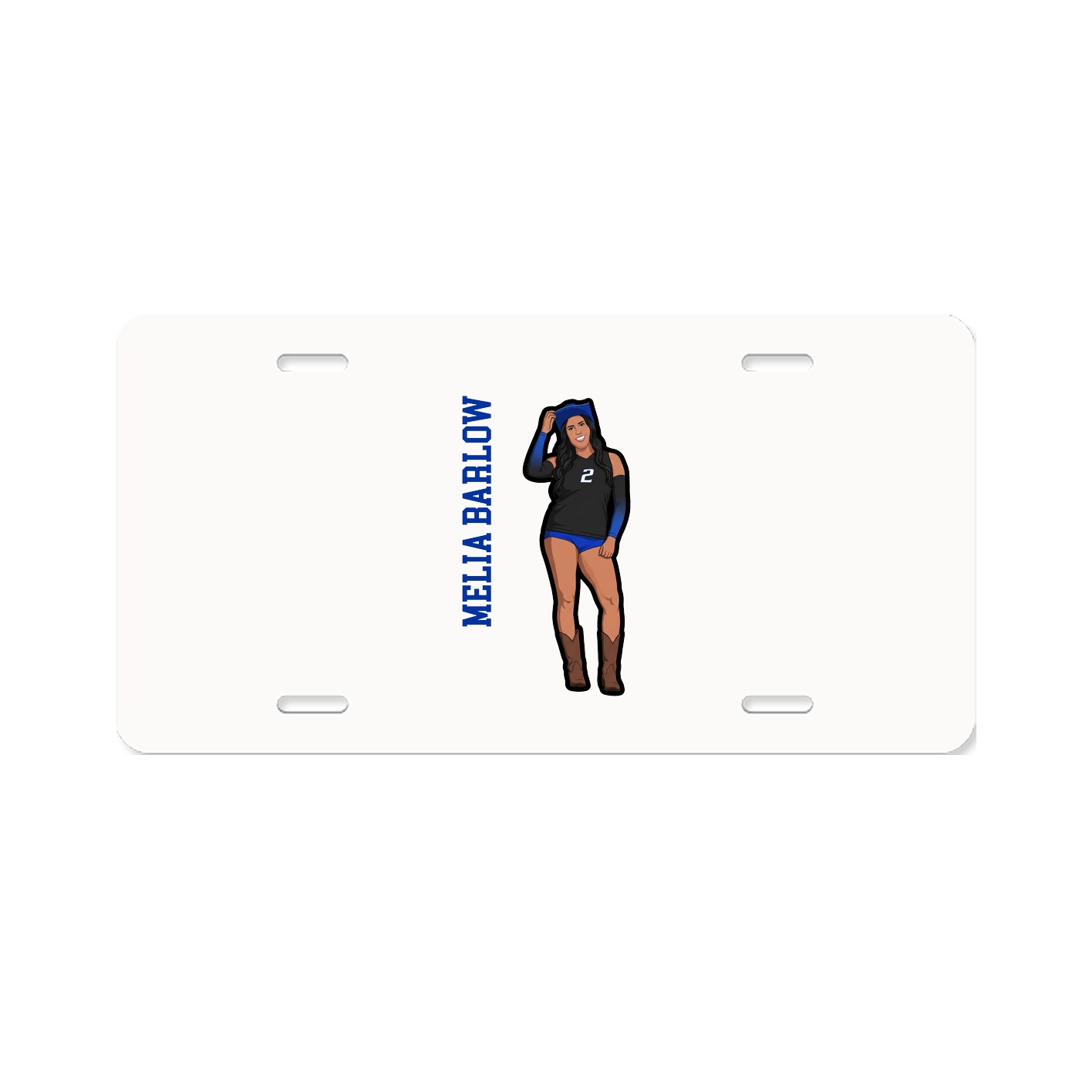 License Plate — Name Vertical in Classic