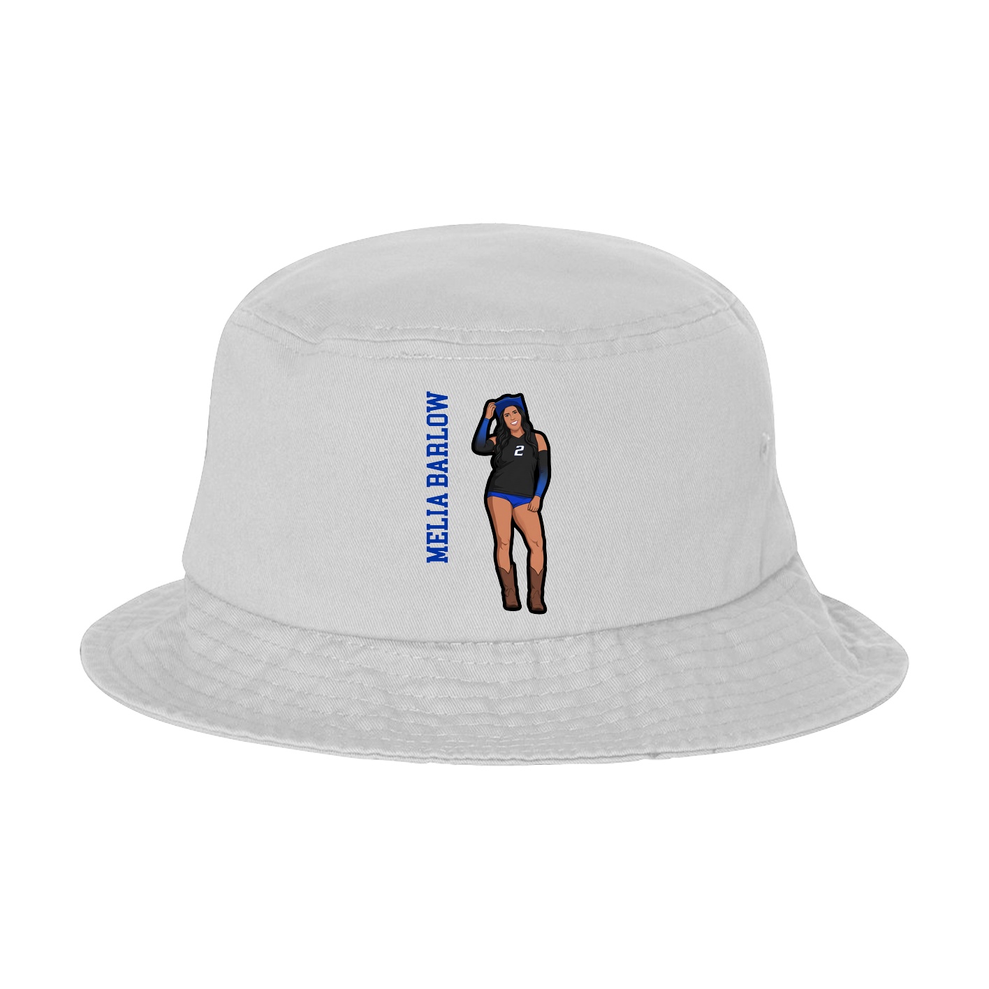 Bucket Cap — Name Vertical in White