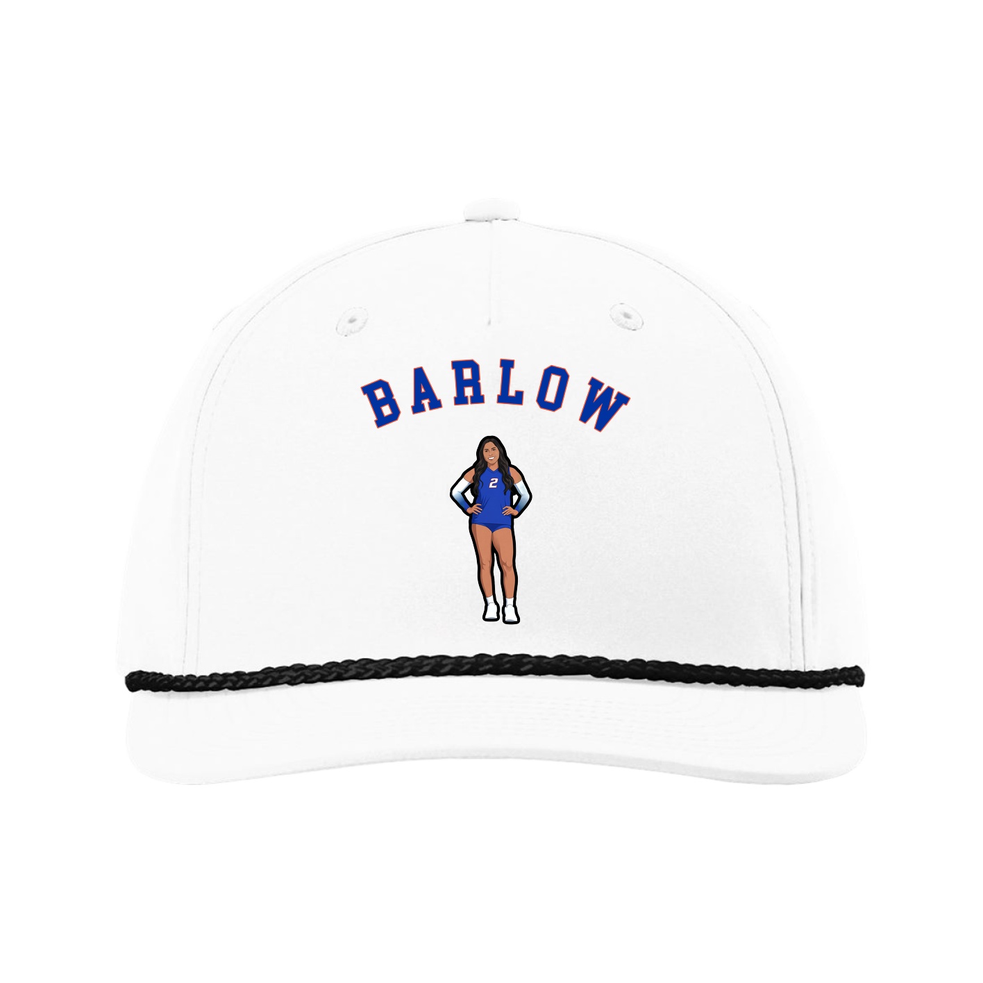 Five-Panel Classic Rope Cap — Shirsey Arch in White