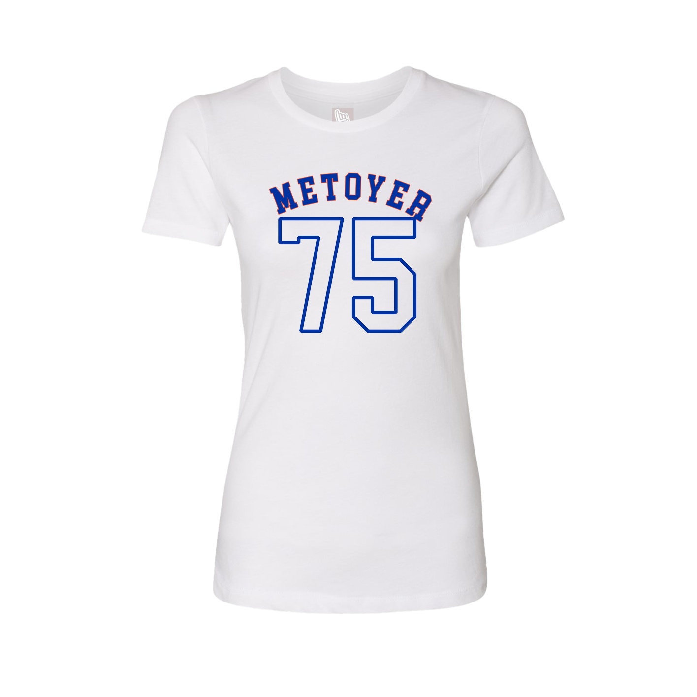 Fitted Women's Tee — Shirsey Arch in White