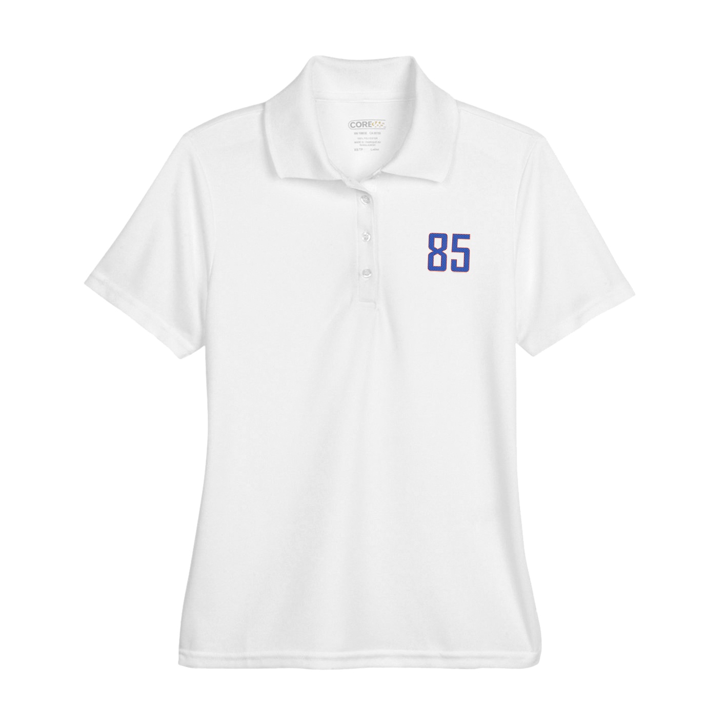 Womens Performance Polo — Front Shirsy in White