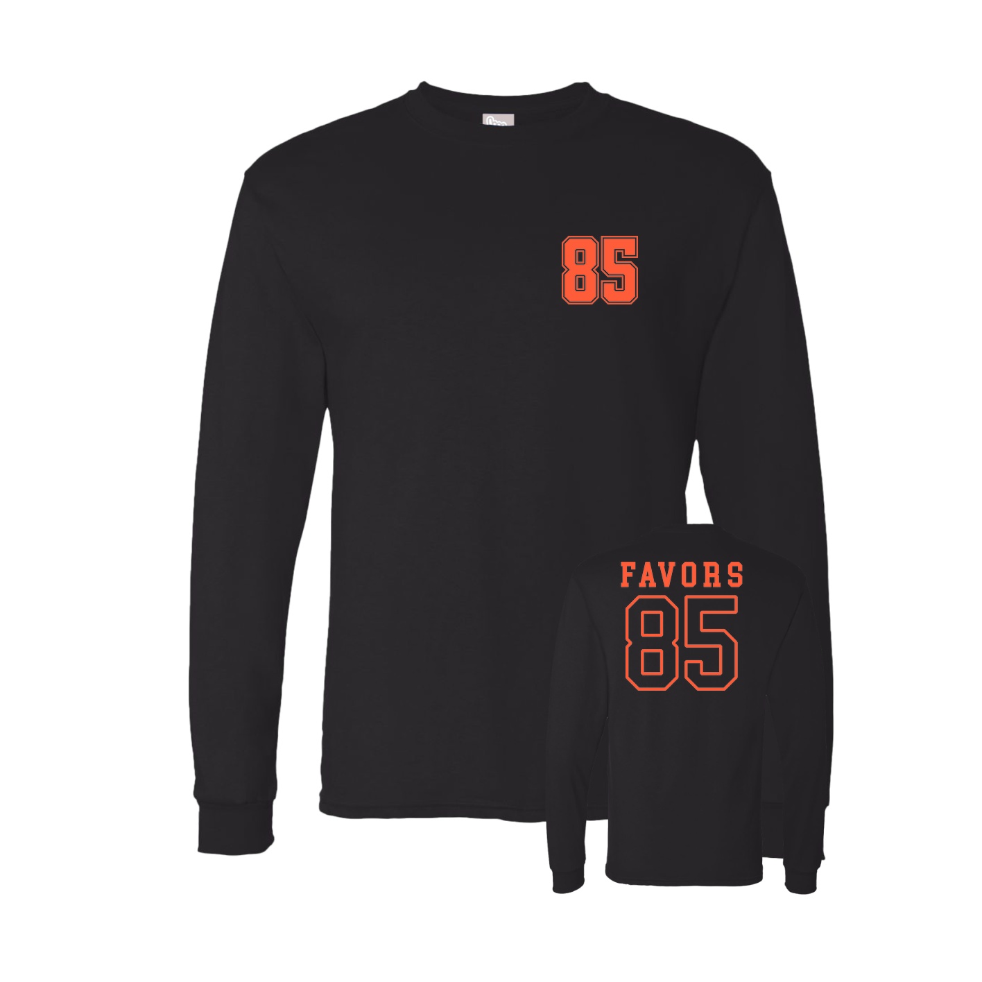 Long Sleeve Tee — Chest Back in Black