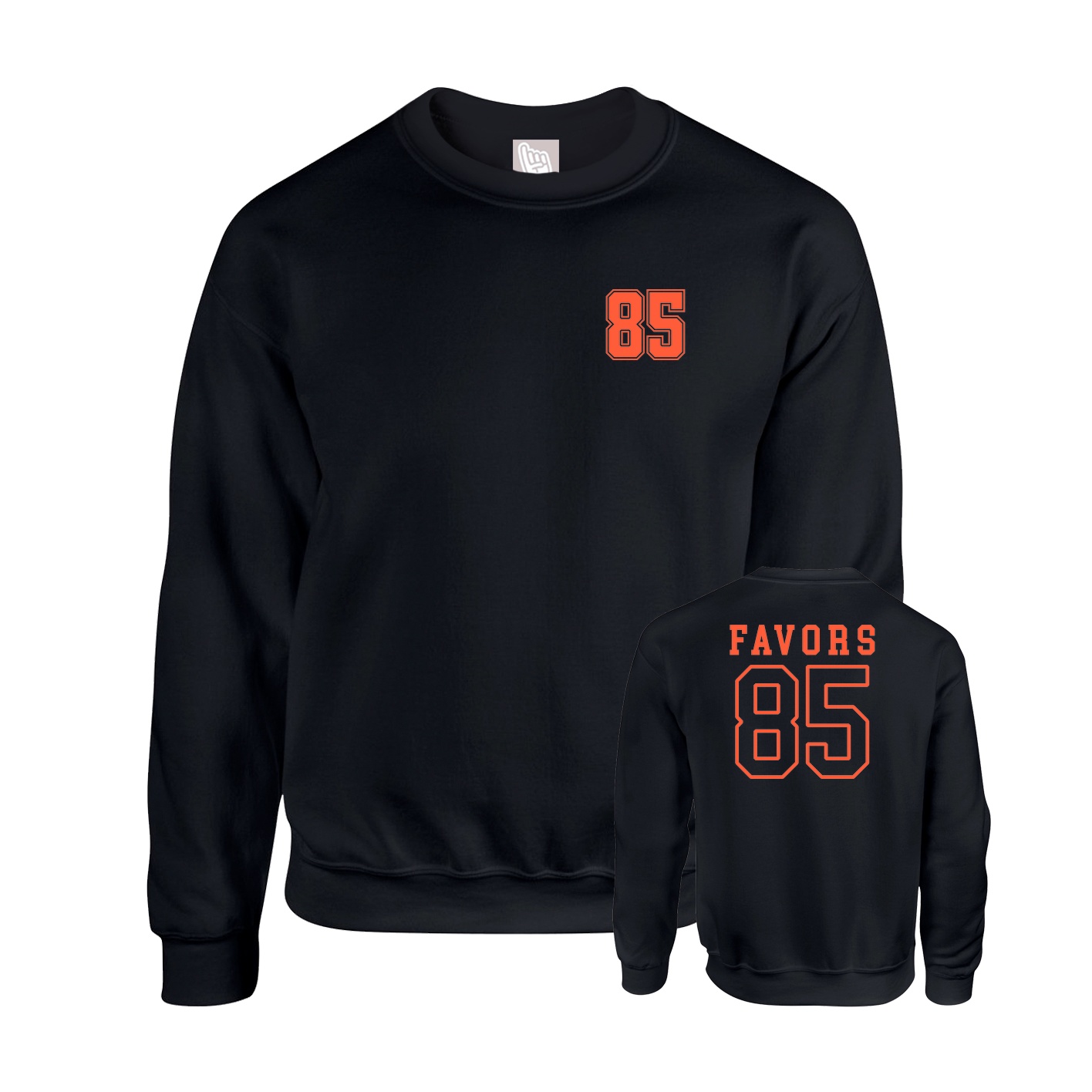 Fleece Crew — Chest Back in Black