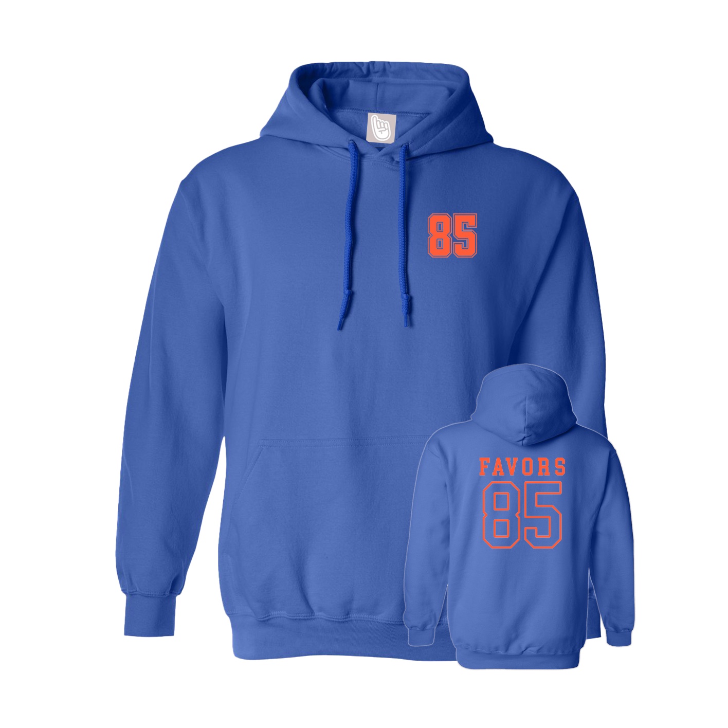 Youth Hoodie — Chest Back in Royal