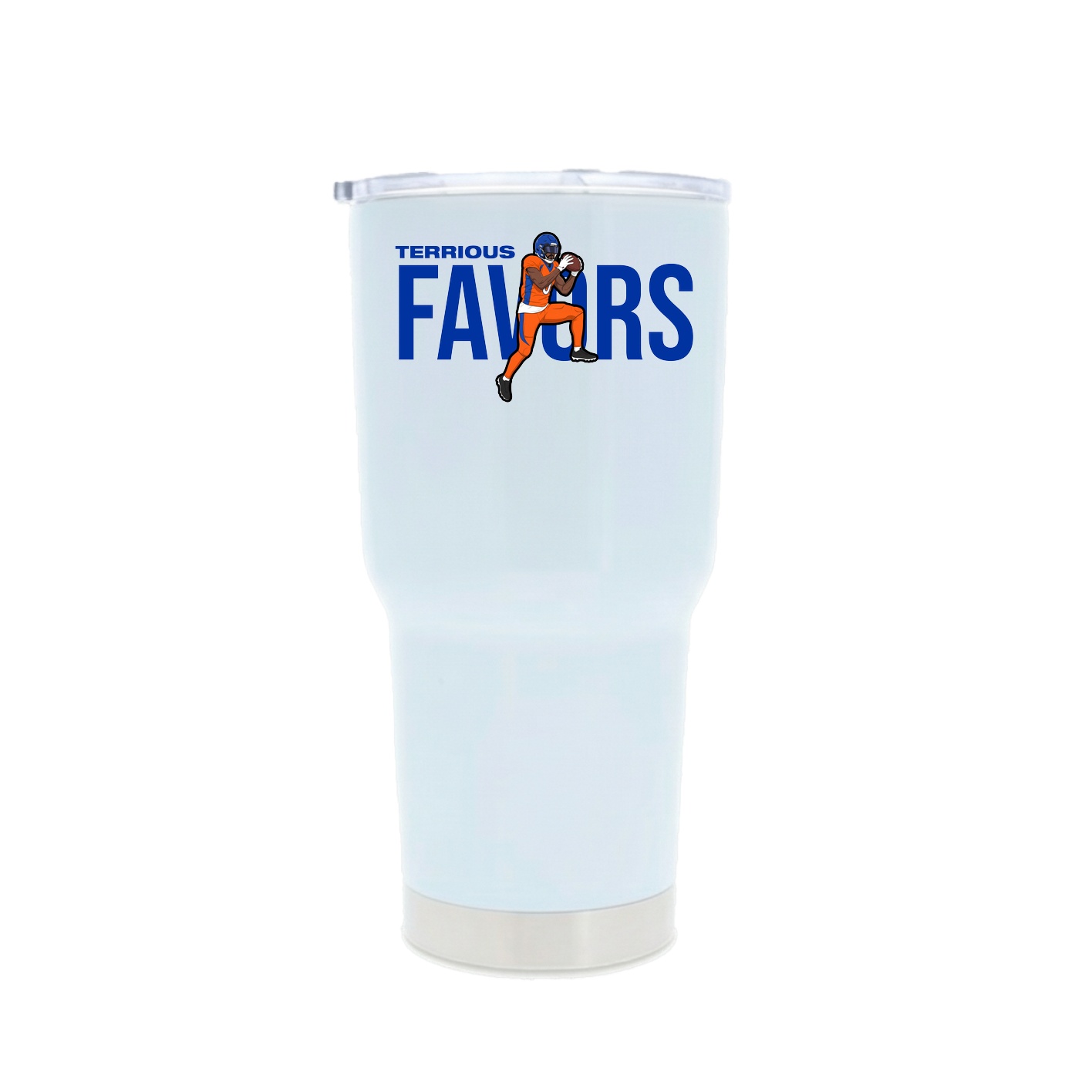 30oz Stainless Steel Tumbler — Player Name in White