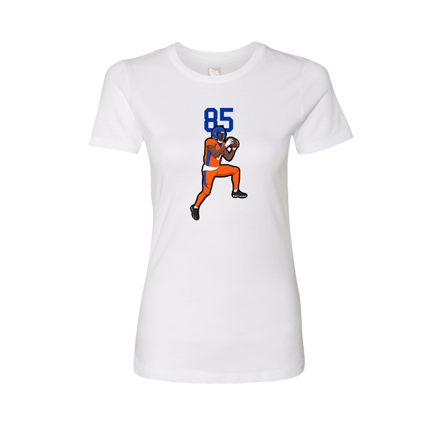 Fitted Women's Tee — Number Top in White
