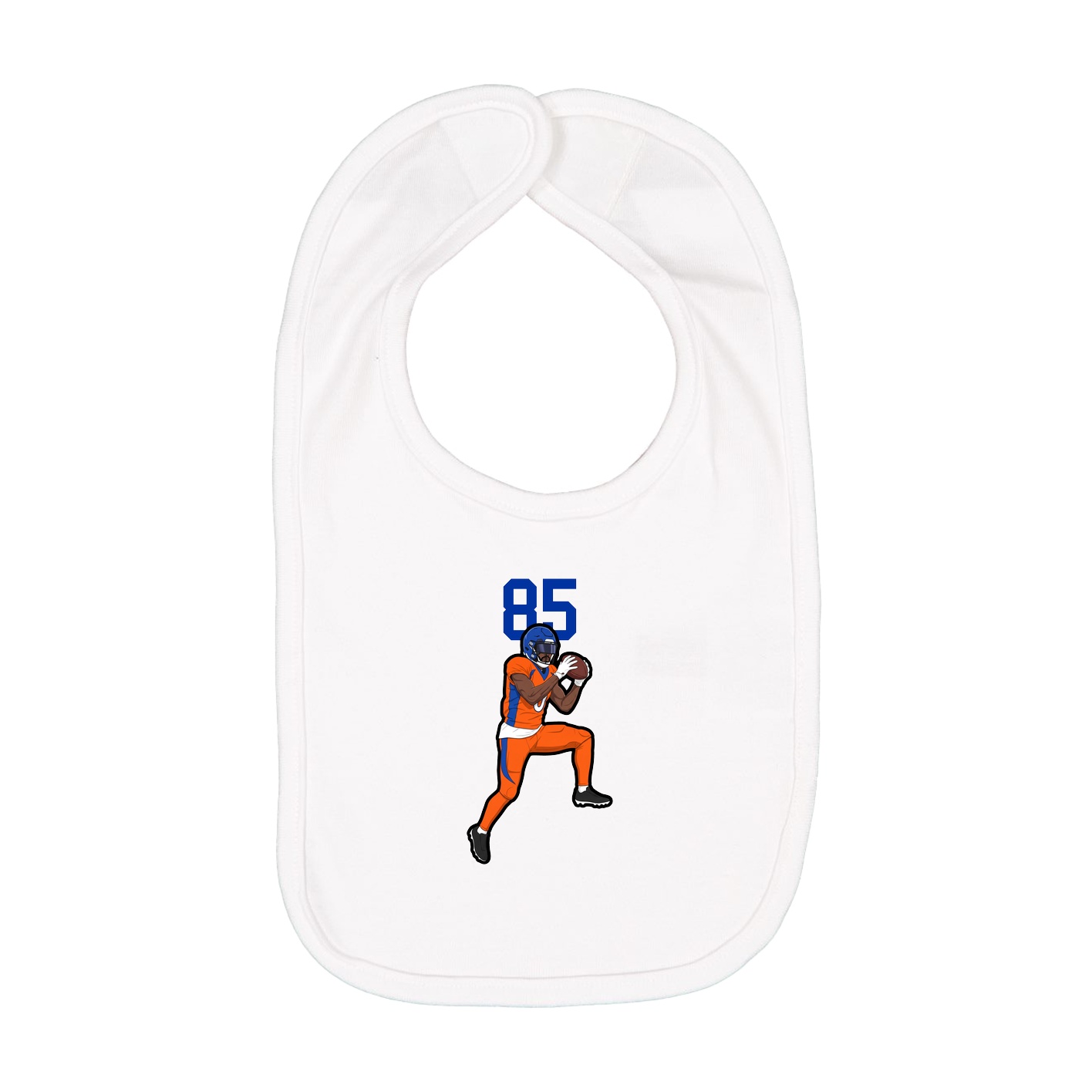 Infant Bib — Number Top in White